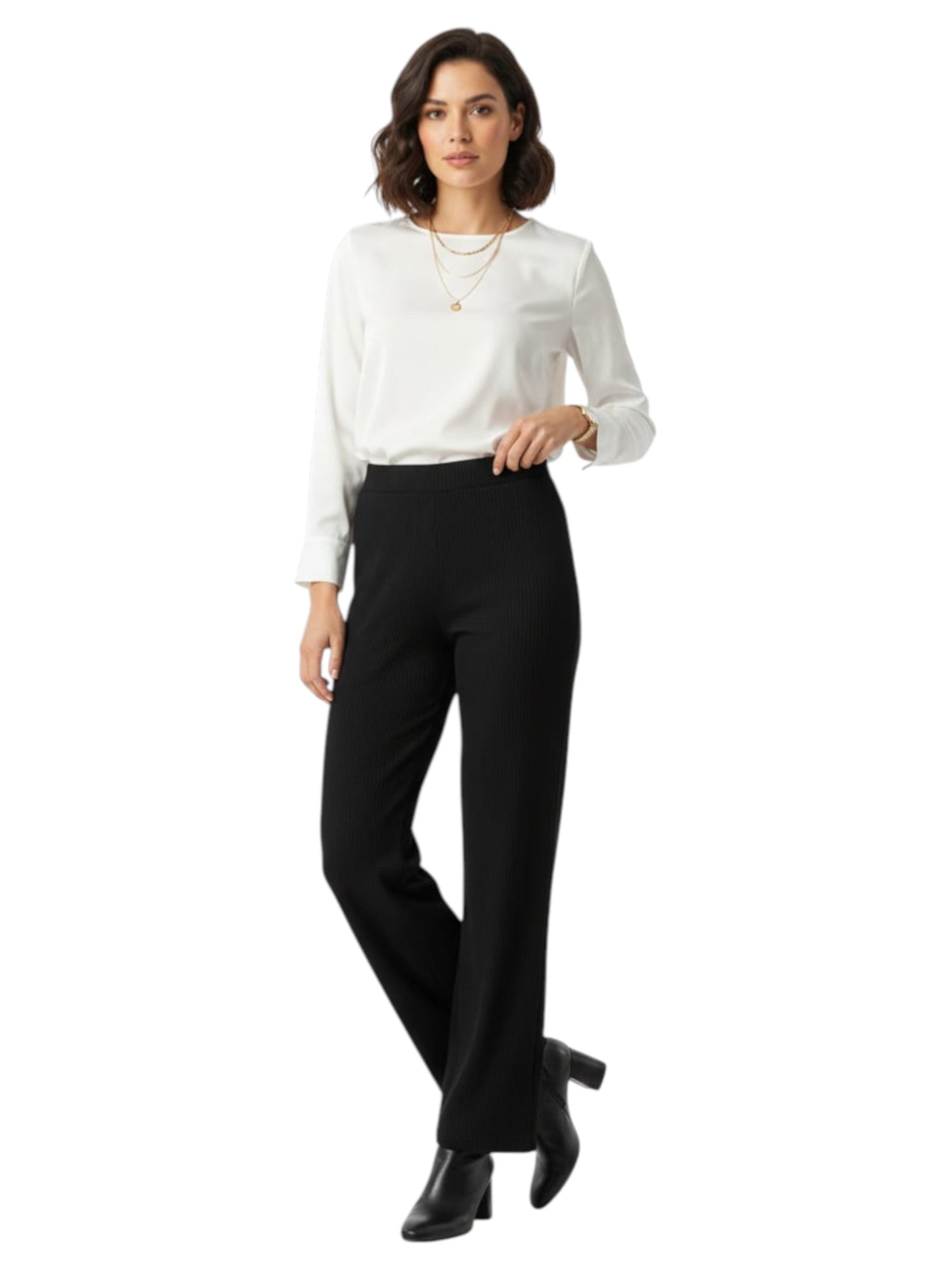 Women's Ribbed Pant,Black