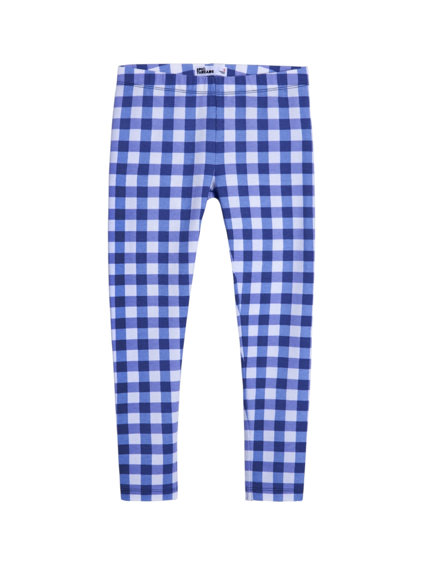 Kids Girl's Plaid Pant,Blue/White