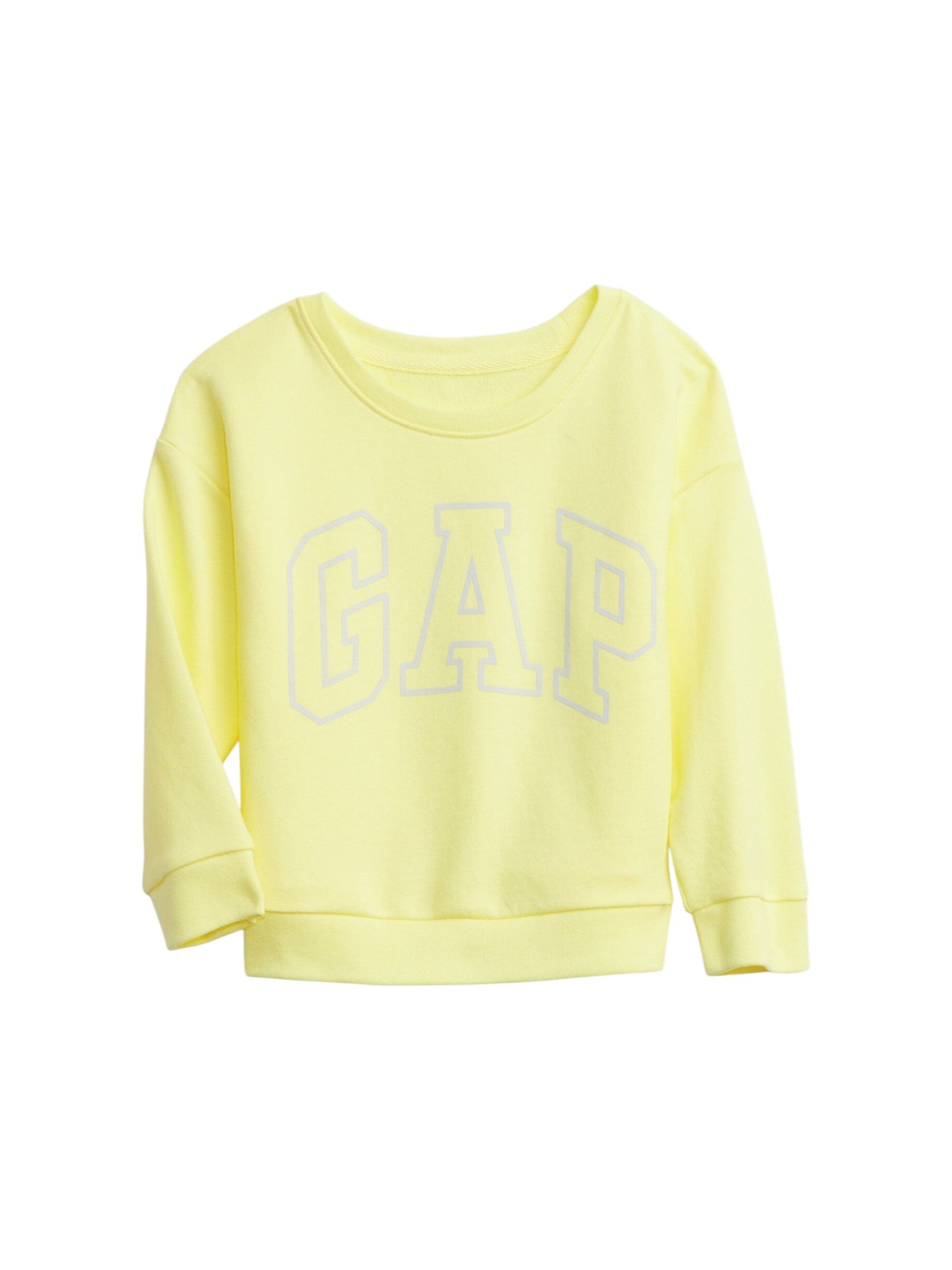 Kids Girl's Brand Logo Printed Sweaters,Yellow