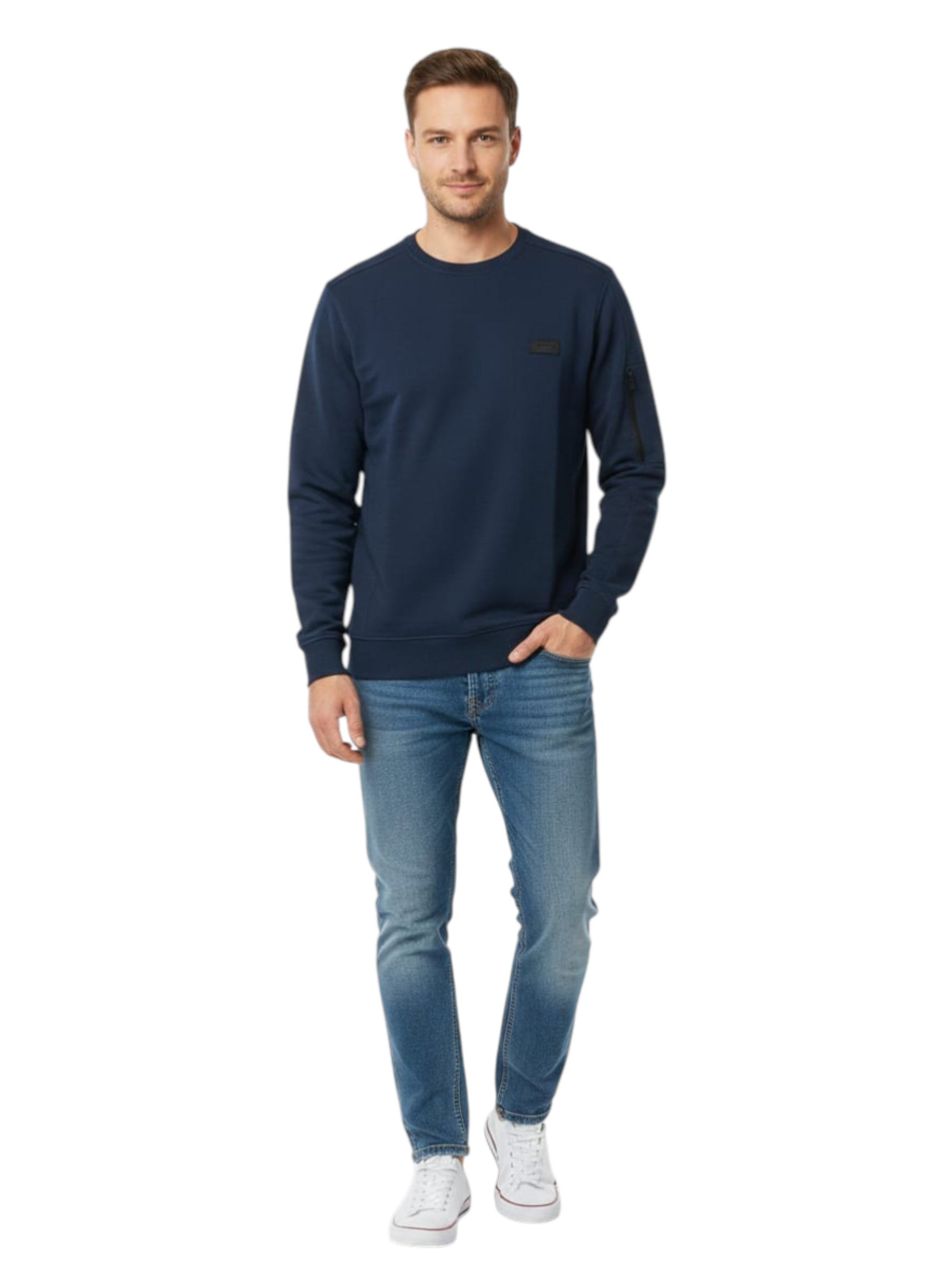 Men's Plain Solid Sweaters,Navy