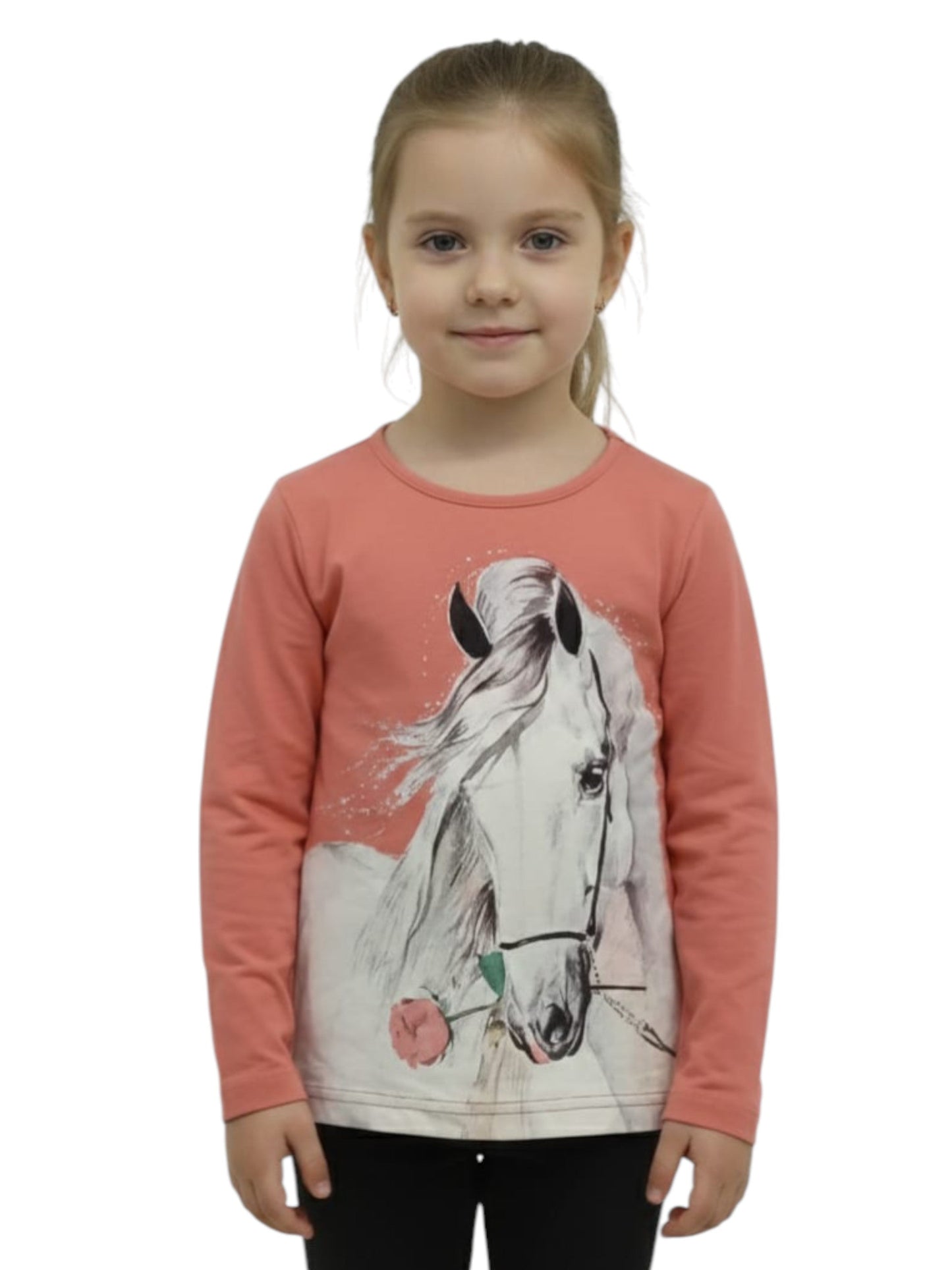 Kids Girl's Printed Top,Coral