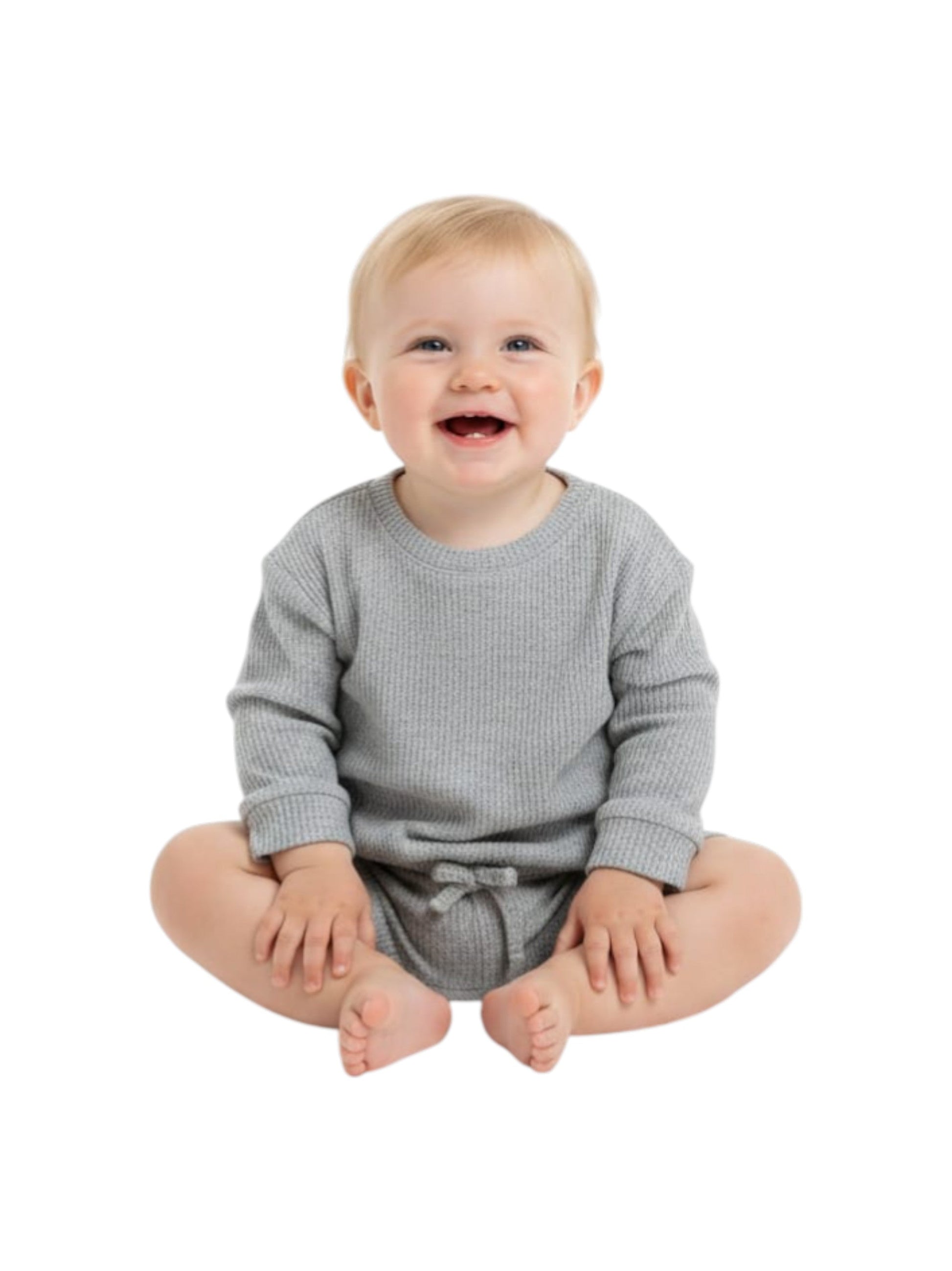 Kids Girl's Ribbed Top,Grey