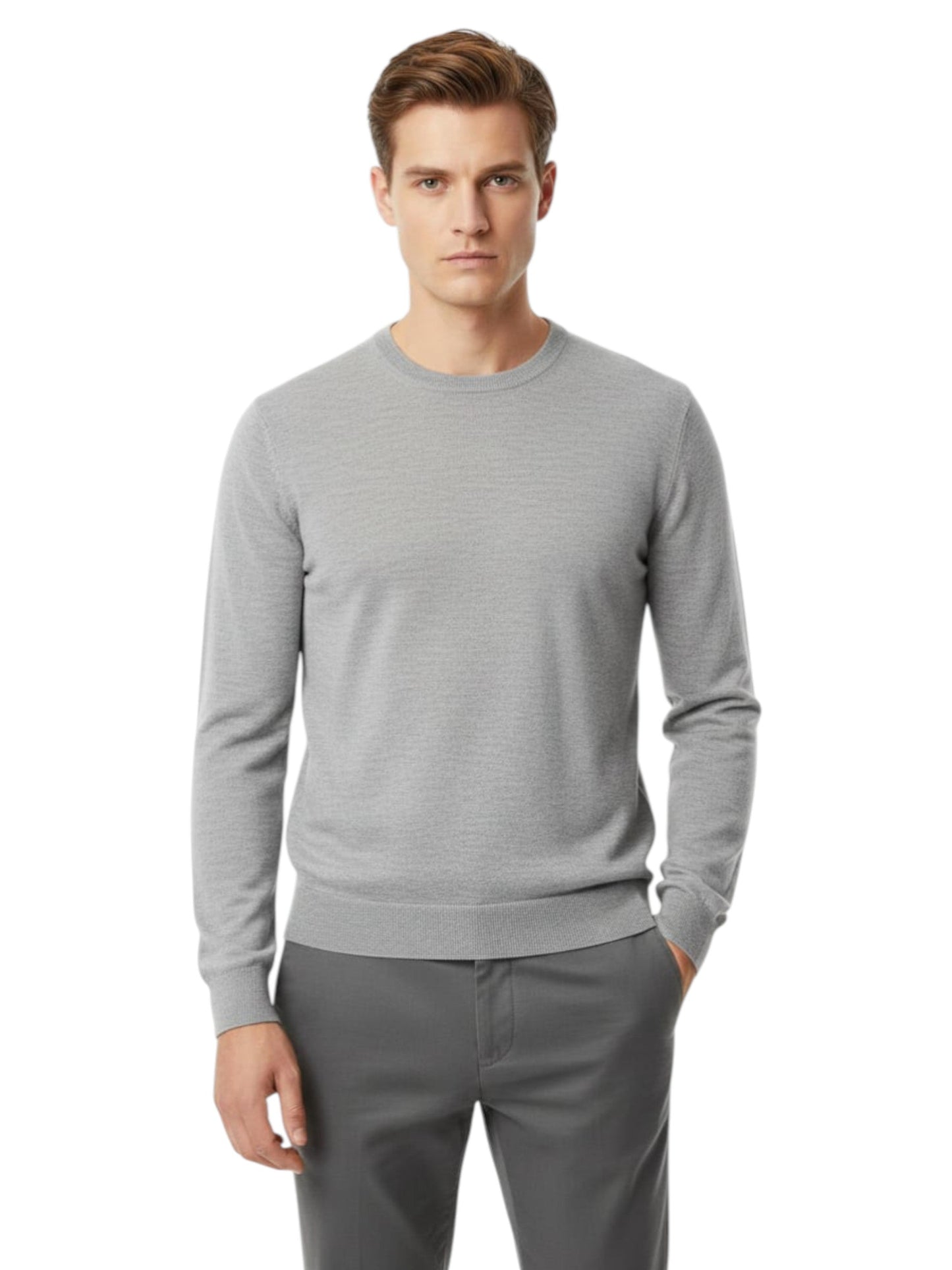 Men's Plain Solid Top,Light Grey