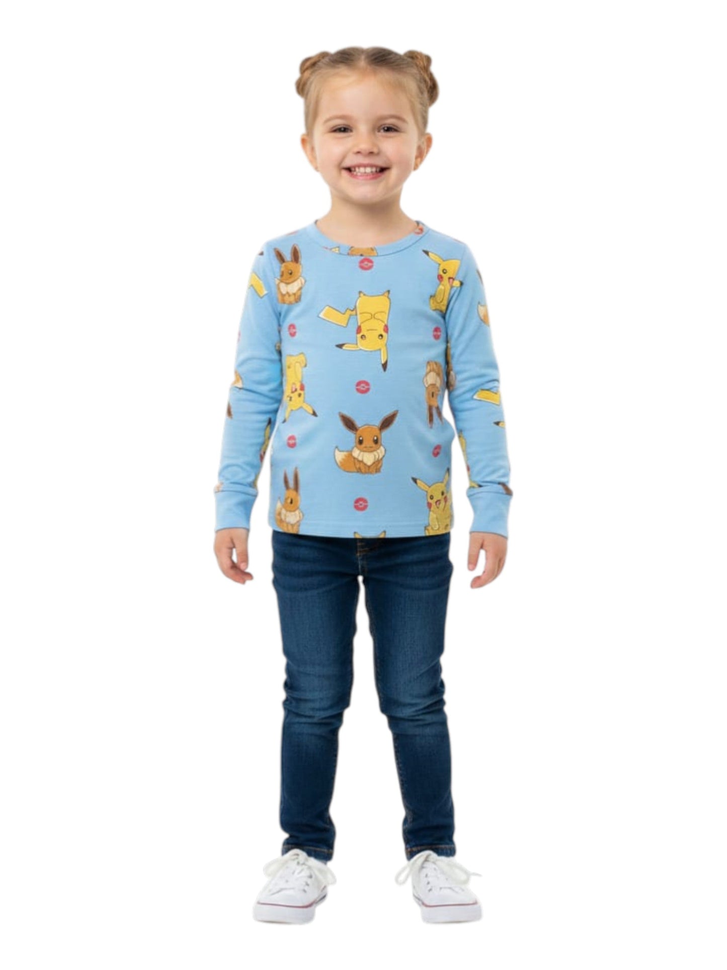 Kids Girl's Printed Top,Light Blue