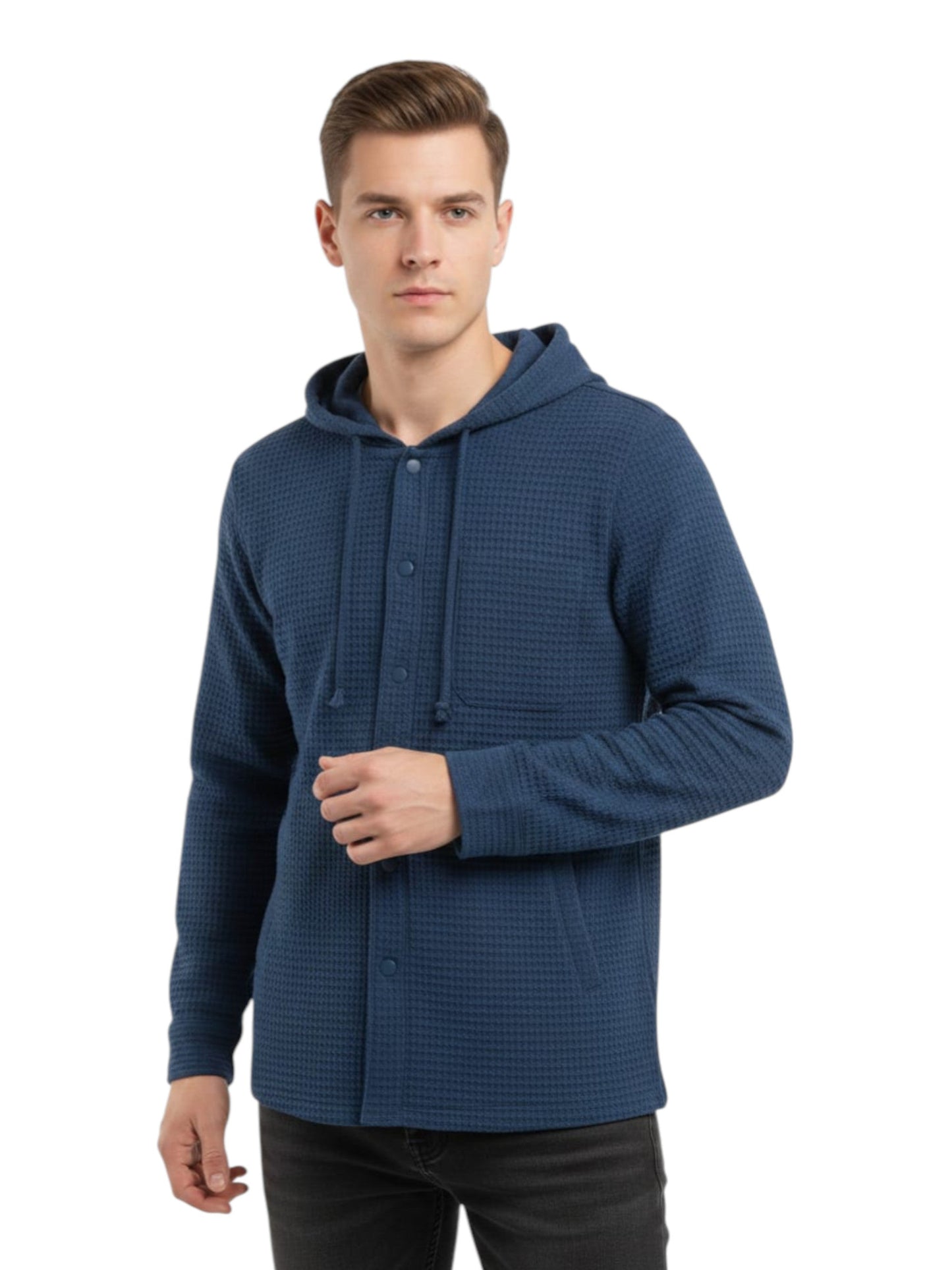 Men's Textured Dress Shirt,Navy