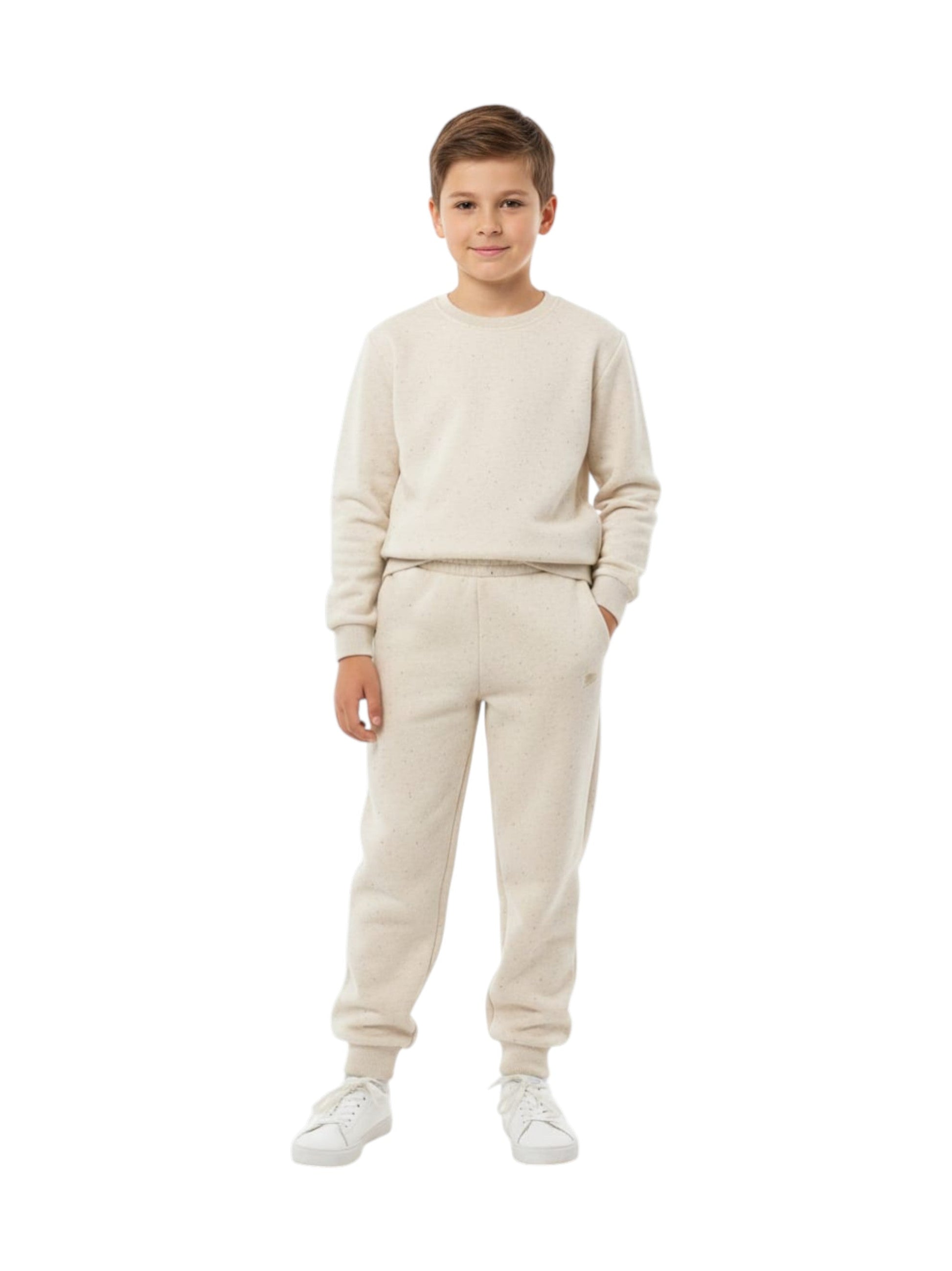 Kids Boy's Plain Solid Pant,Beige