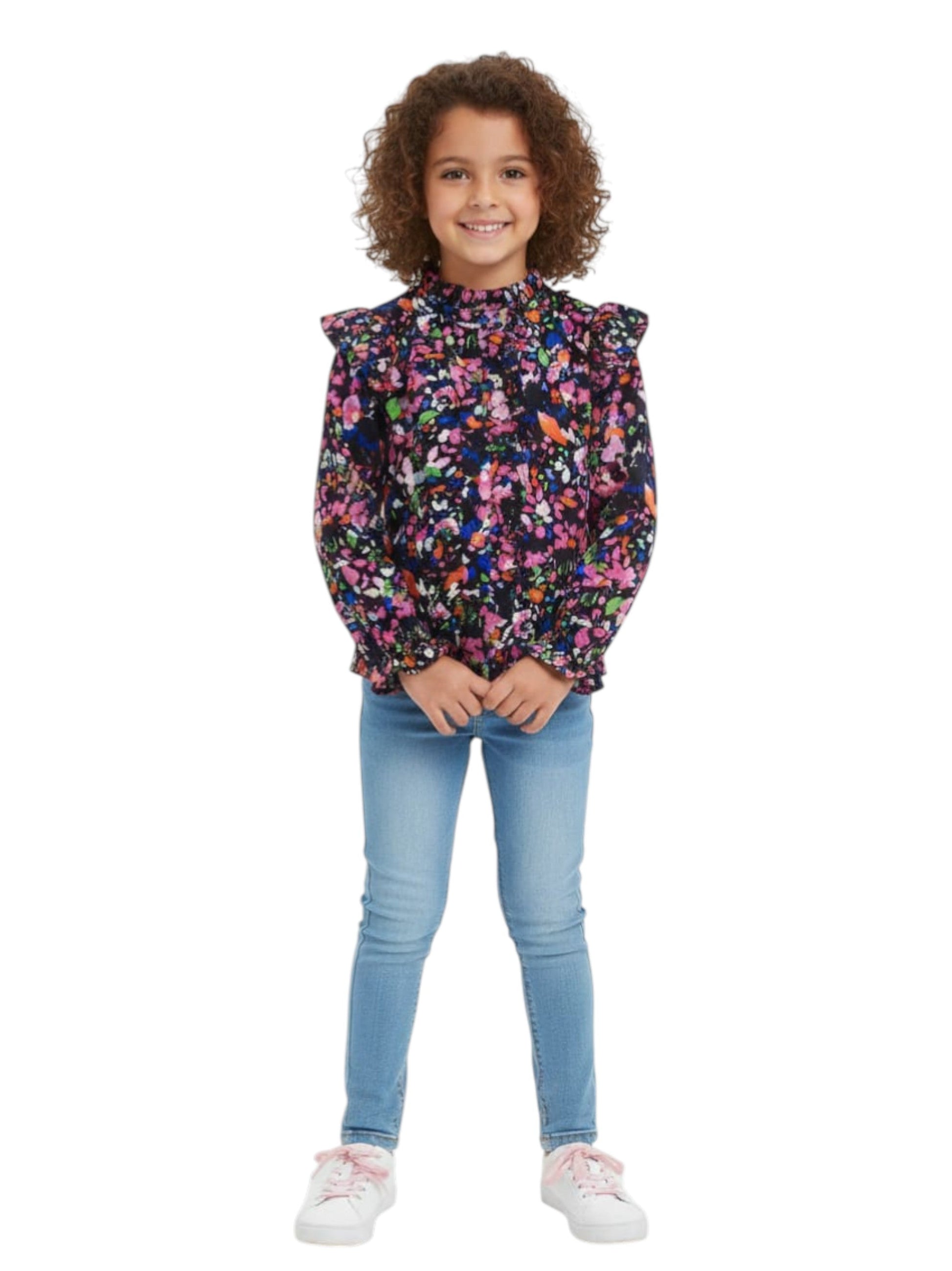 Kids Girl's Printed Chemise,Multi