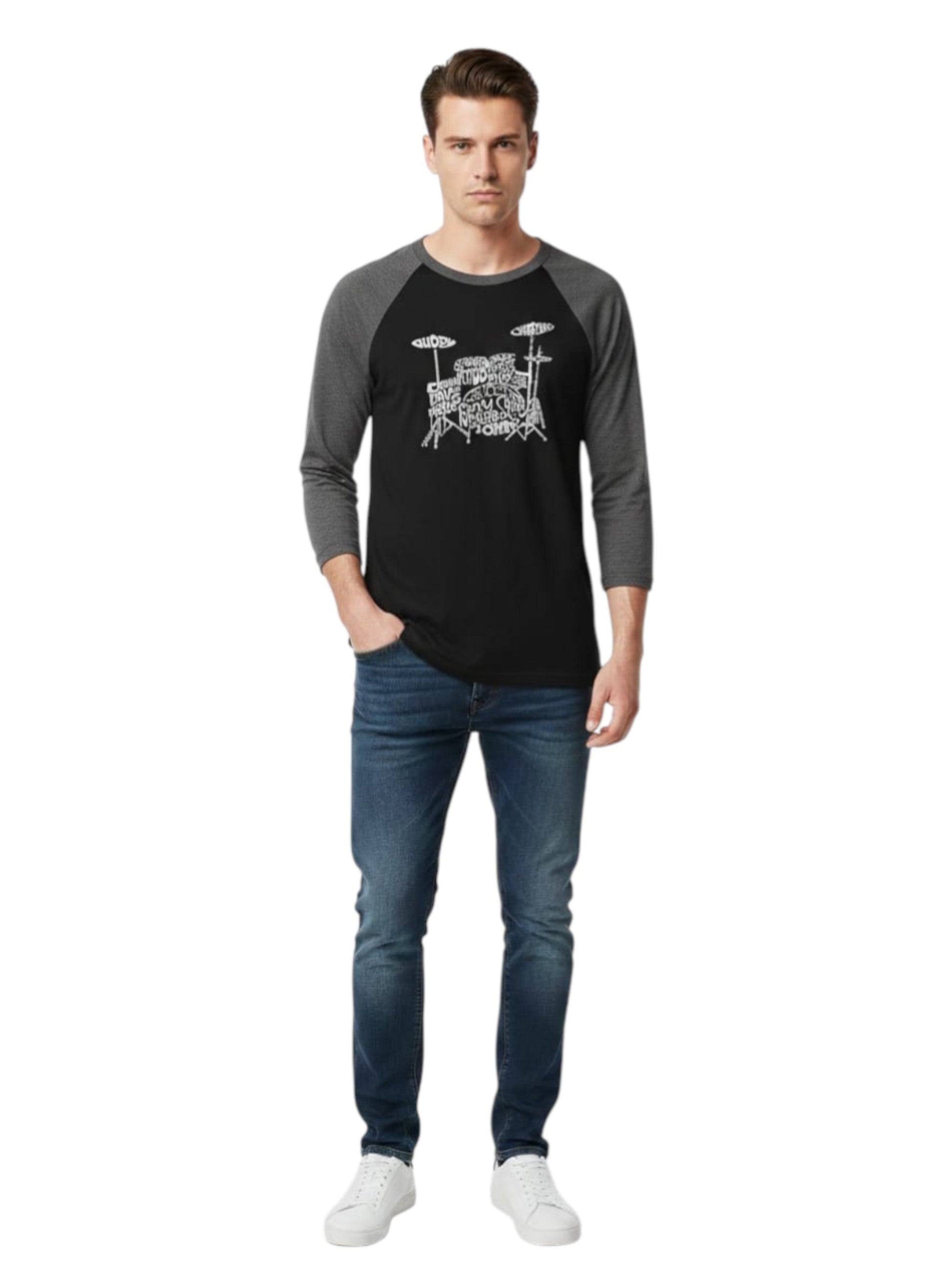 Men's Printed Top,Black