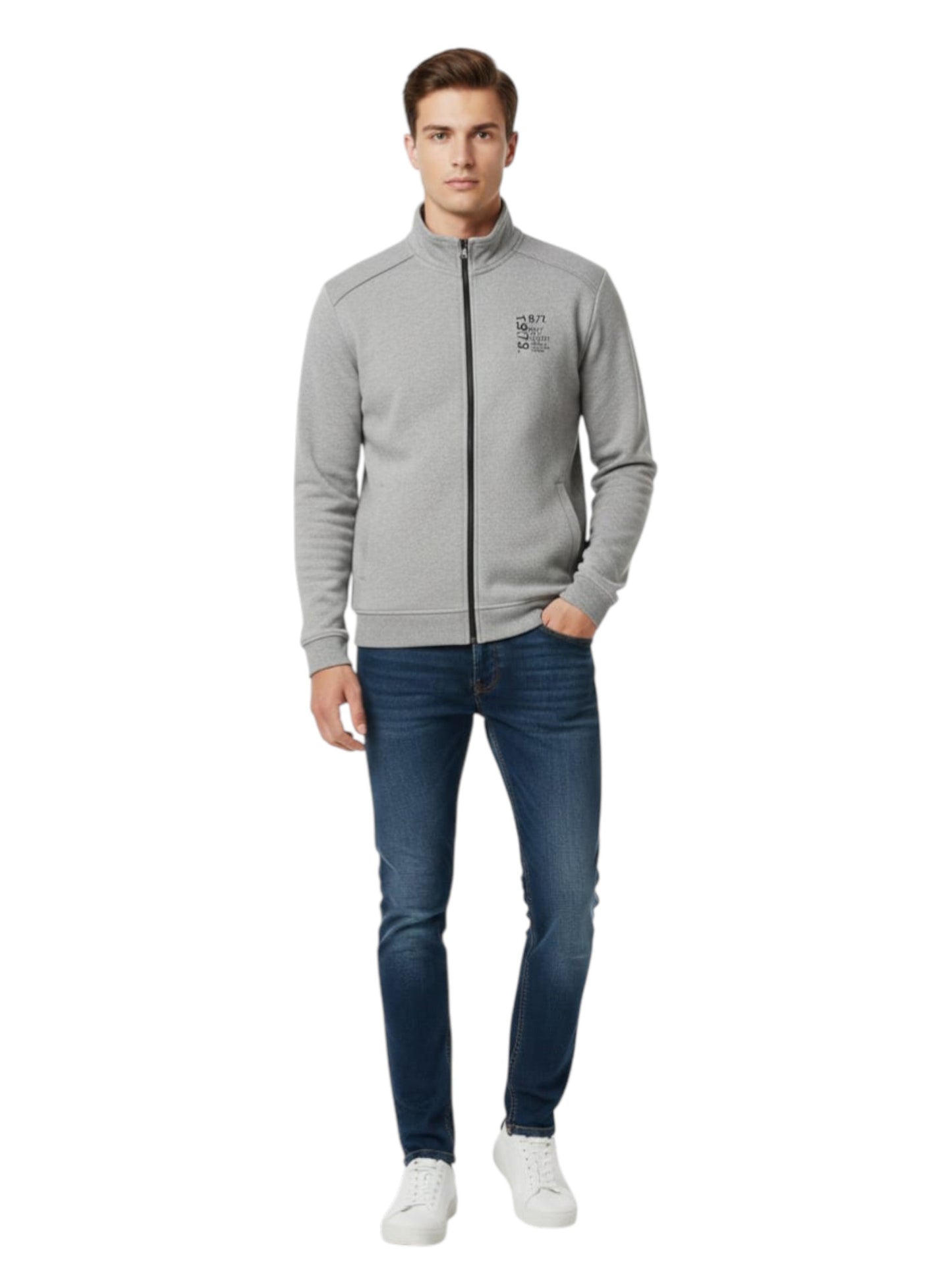 Men's Plain Solid Sweaters,Grey
