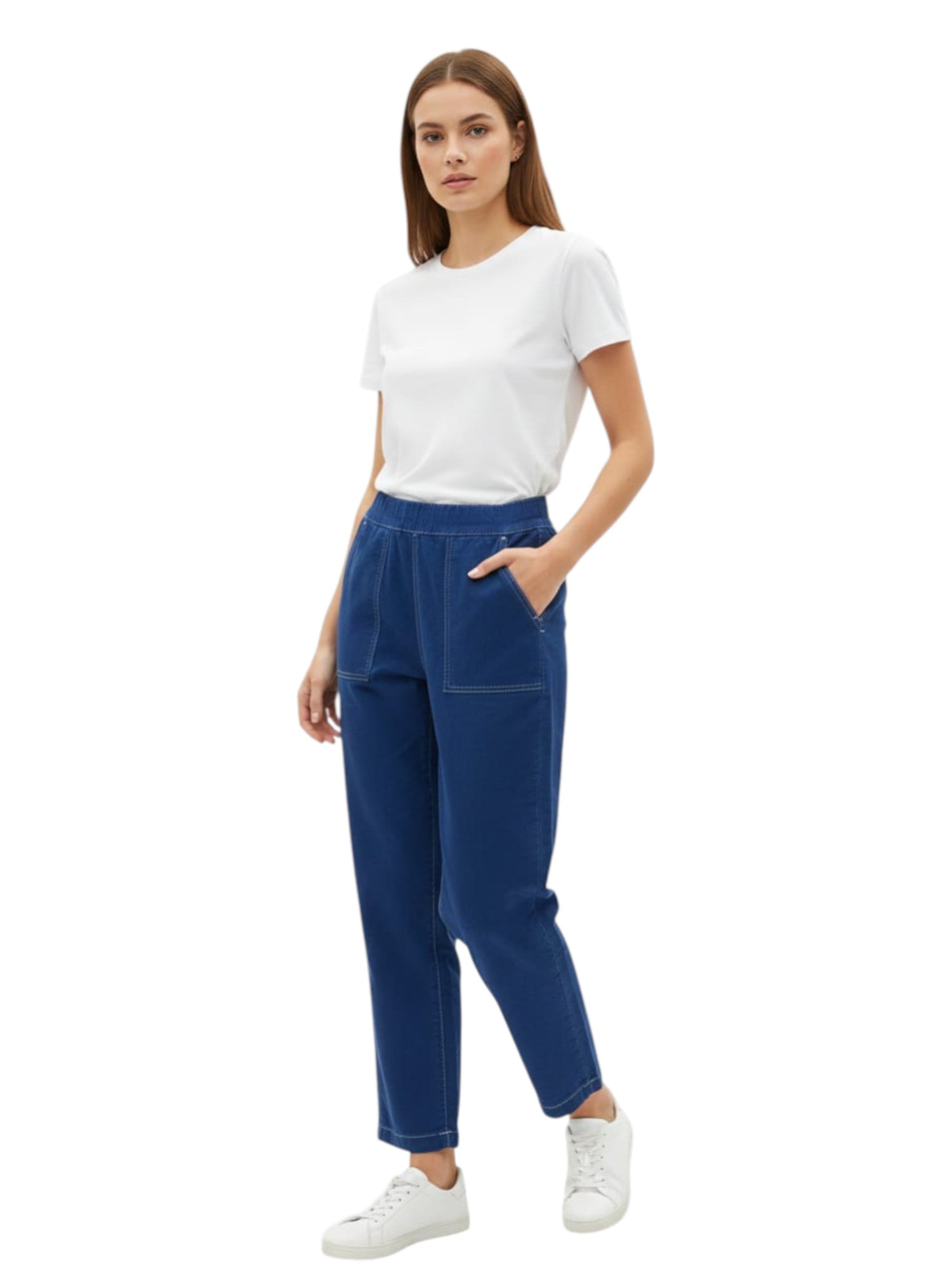 Women's Pain Solid Jeans,Blue