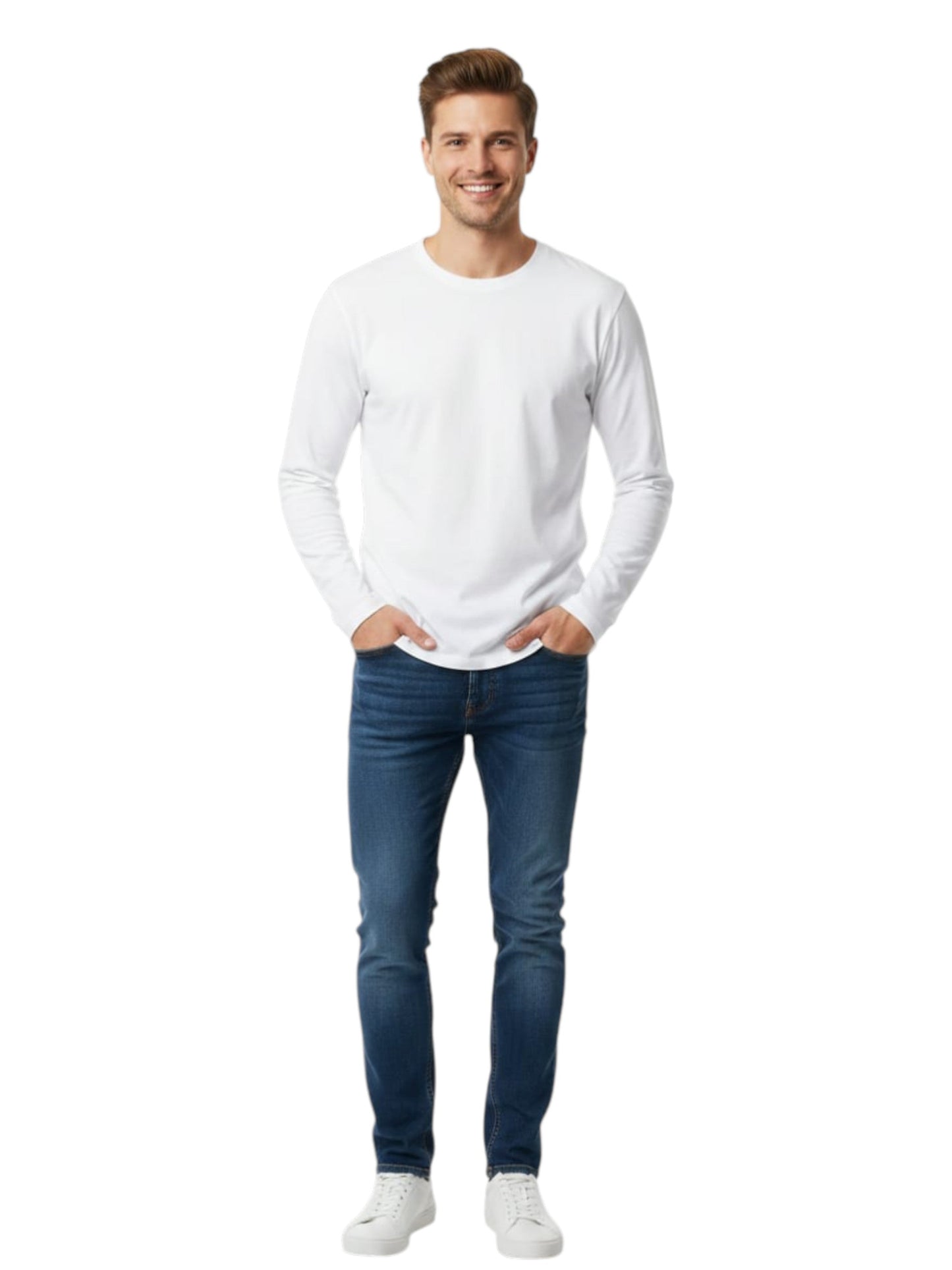 Men's Brand Logo Printed Back Top,White