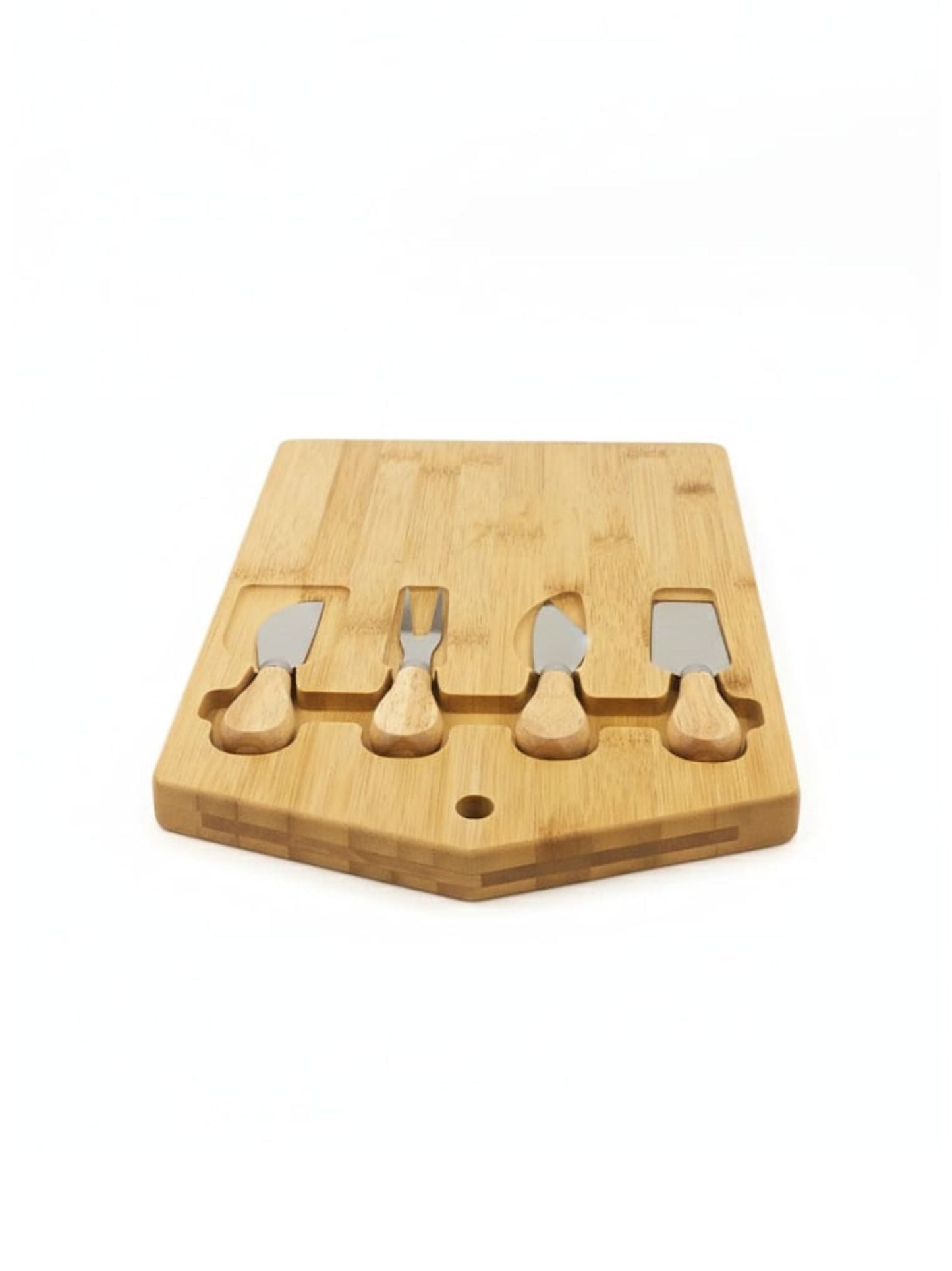 Bamboo Cheese Board And Knife Set