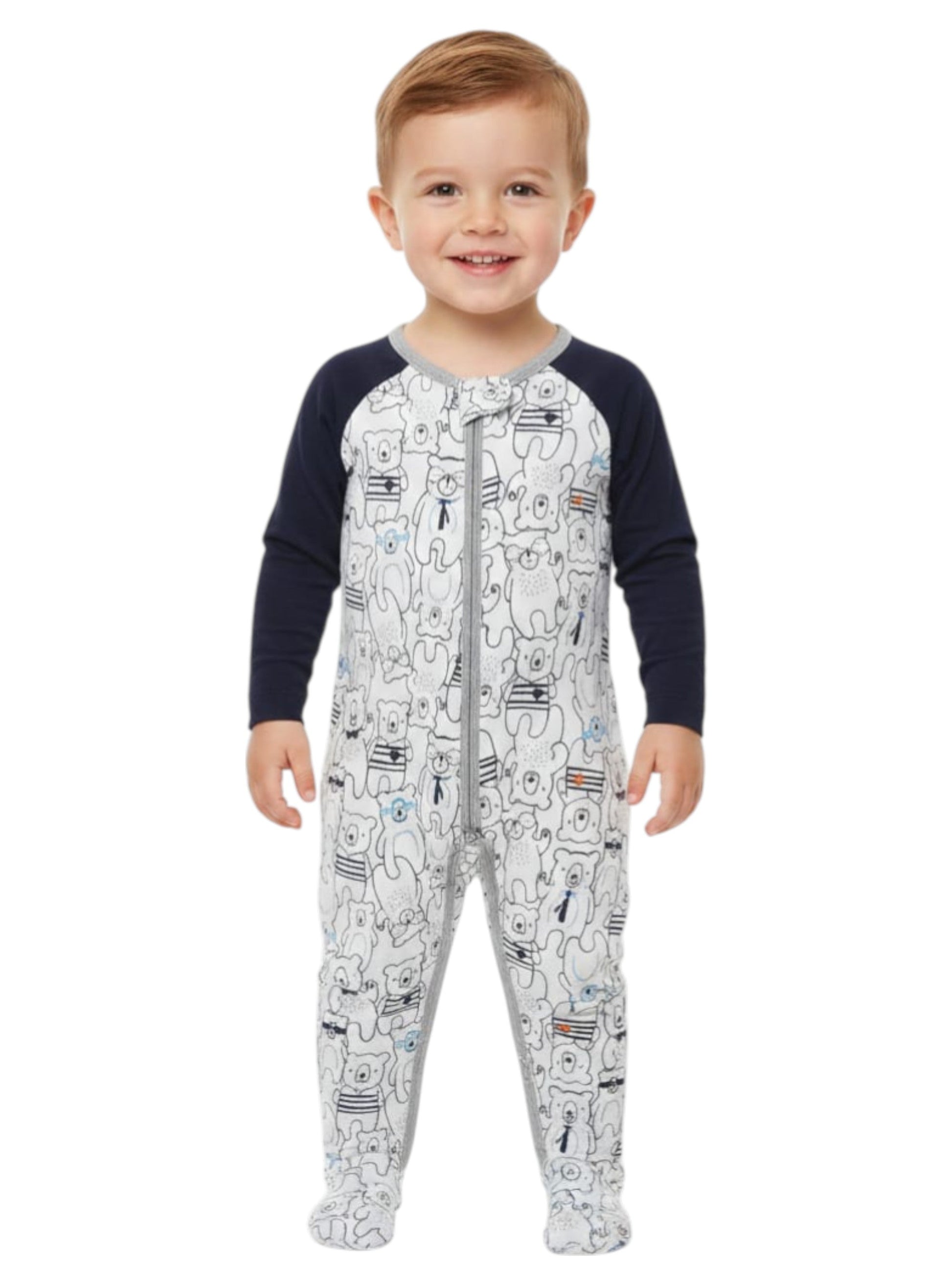 Kids Boy's Printed Jumpsuit,Light Grey/Navy