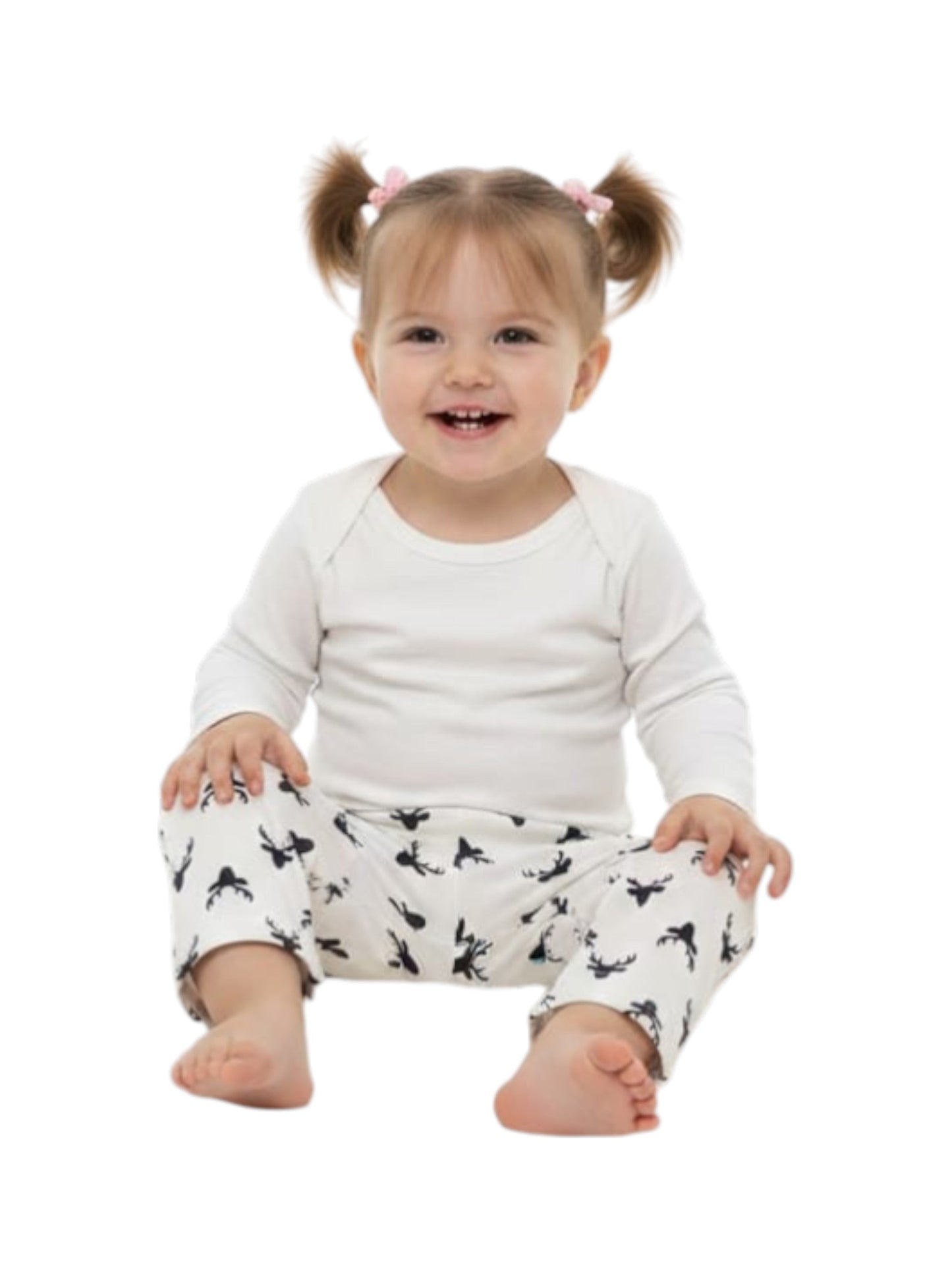 Kids Girl's Printed Pant,White