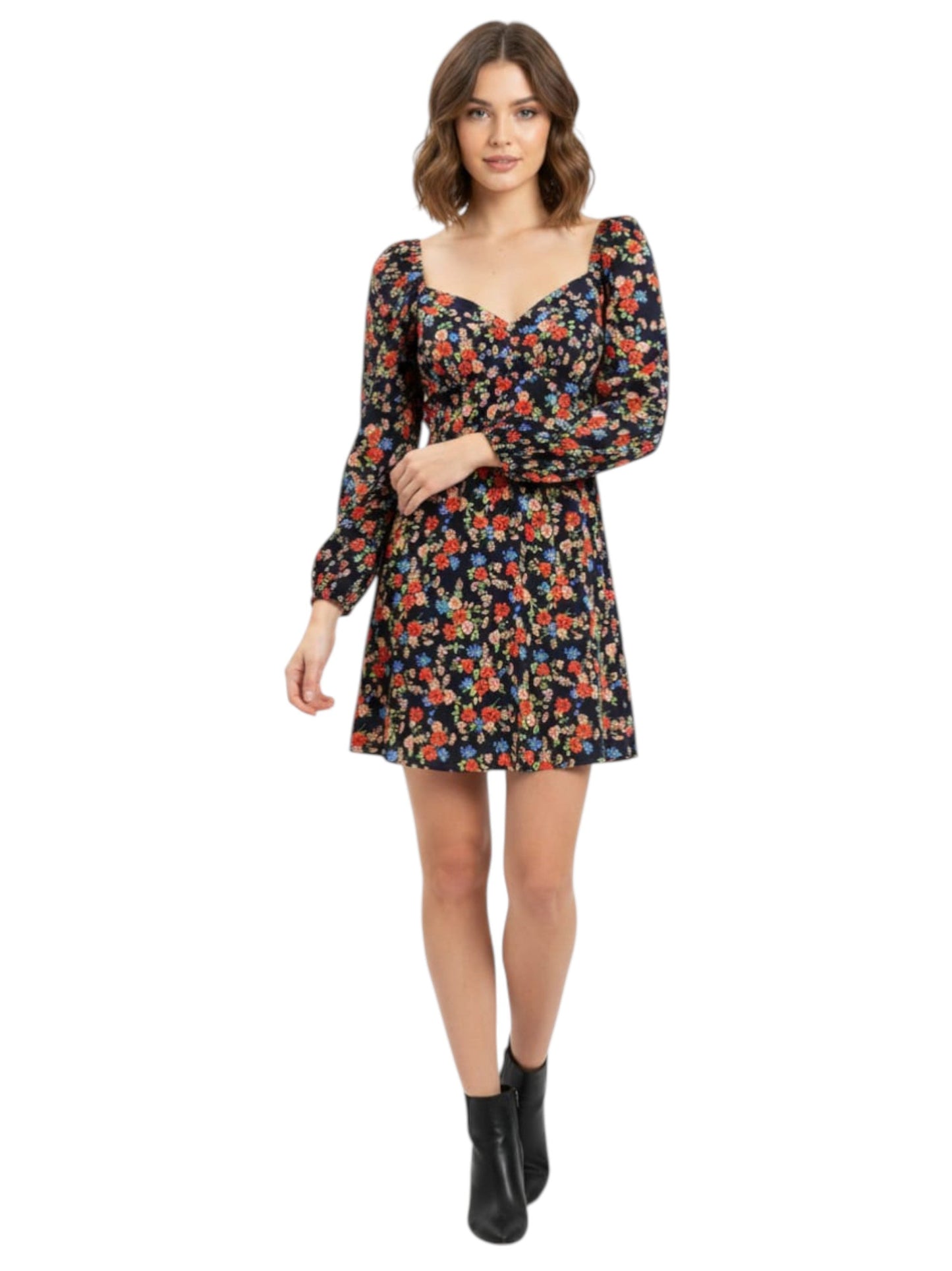 Women's Floral Printed Dress,Multi