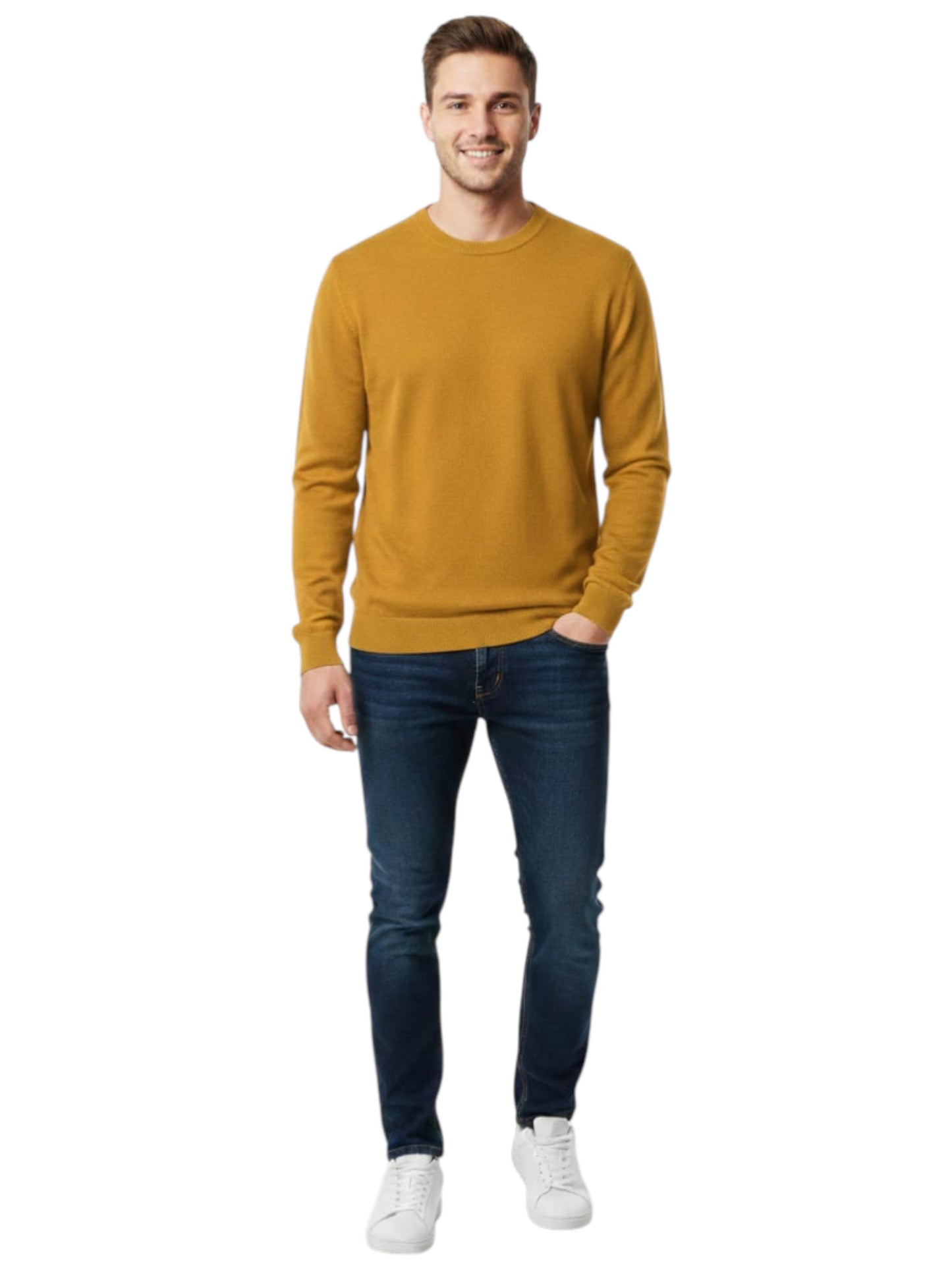 Men's Knitted Sweaters,Mustard