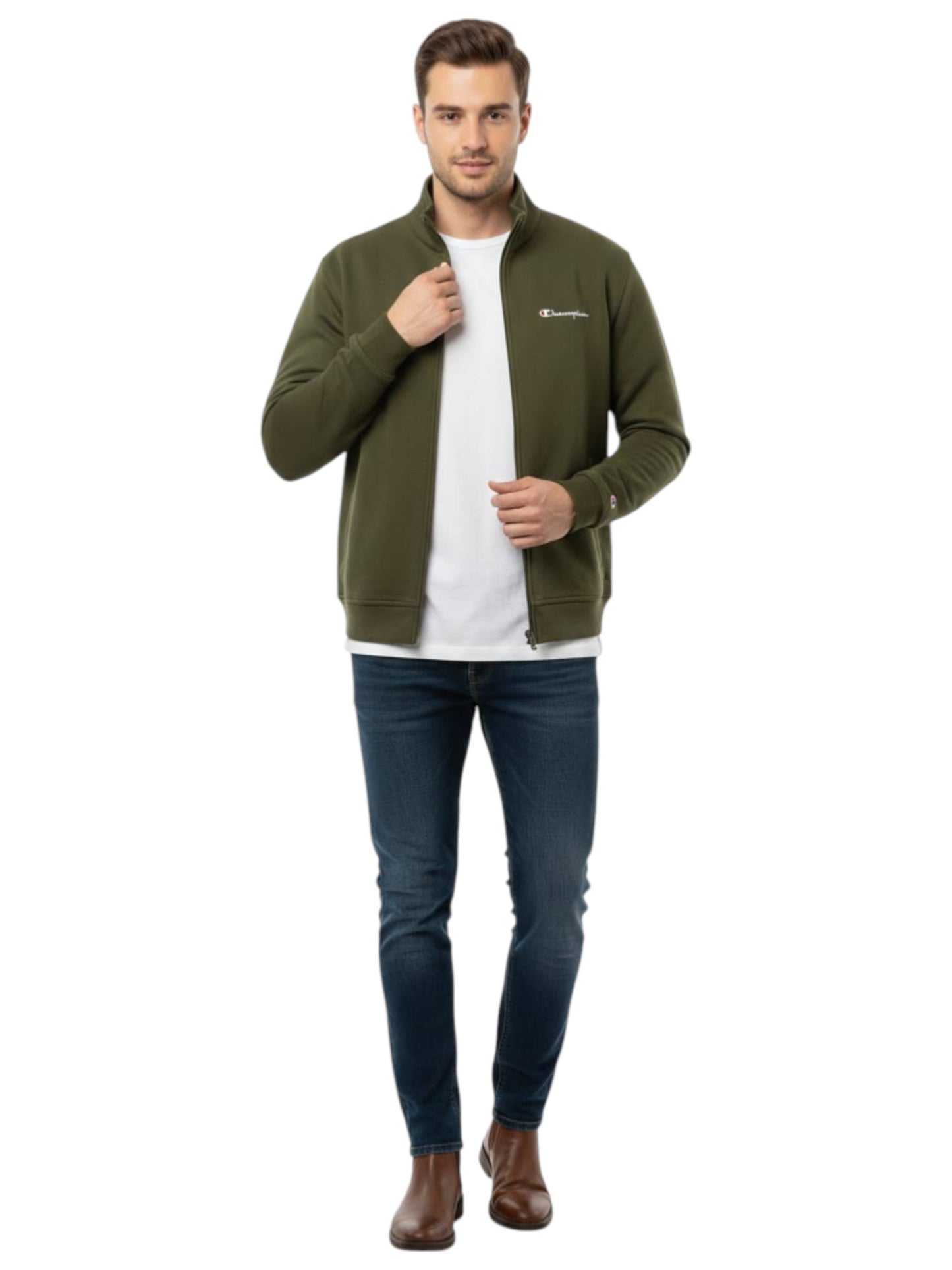 Men's Plain Solid Sweaters,Olive
