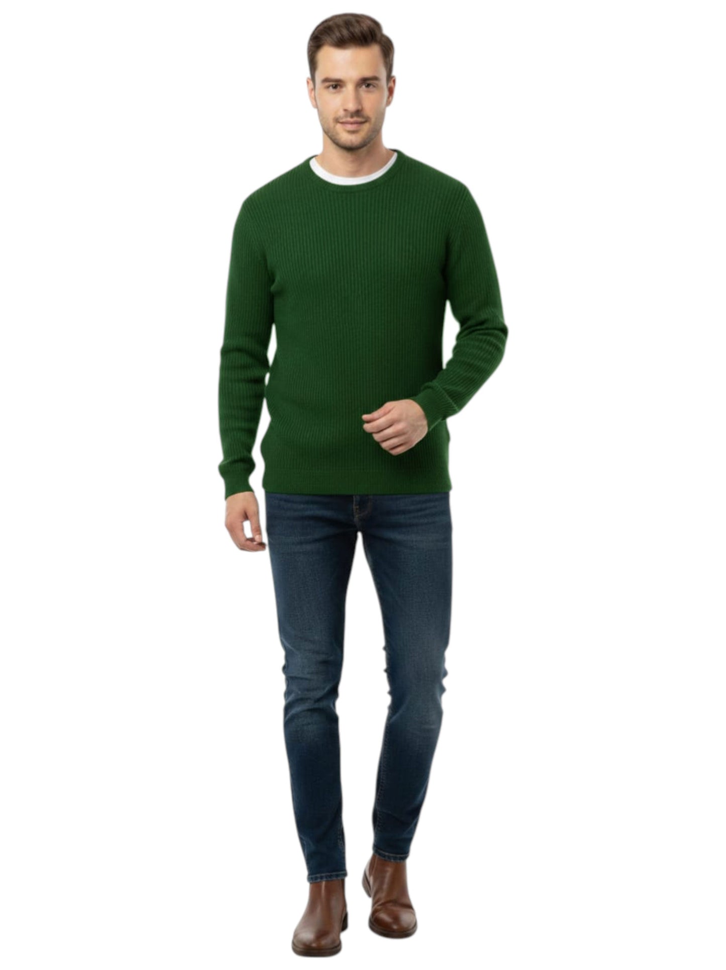 Men's Ribbed Sweaters,Green