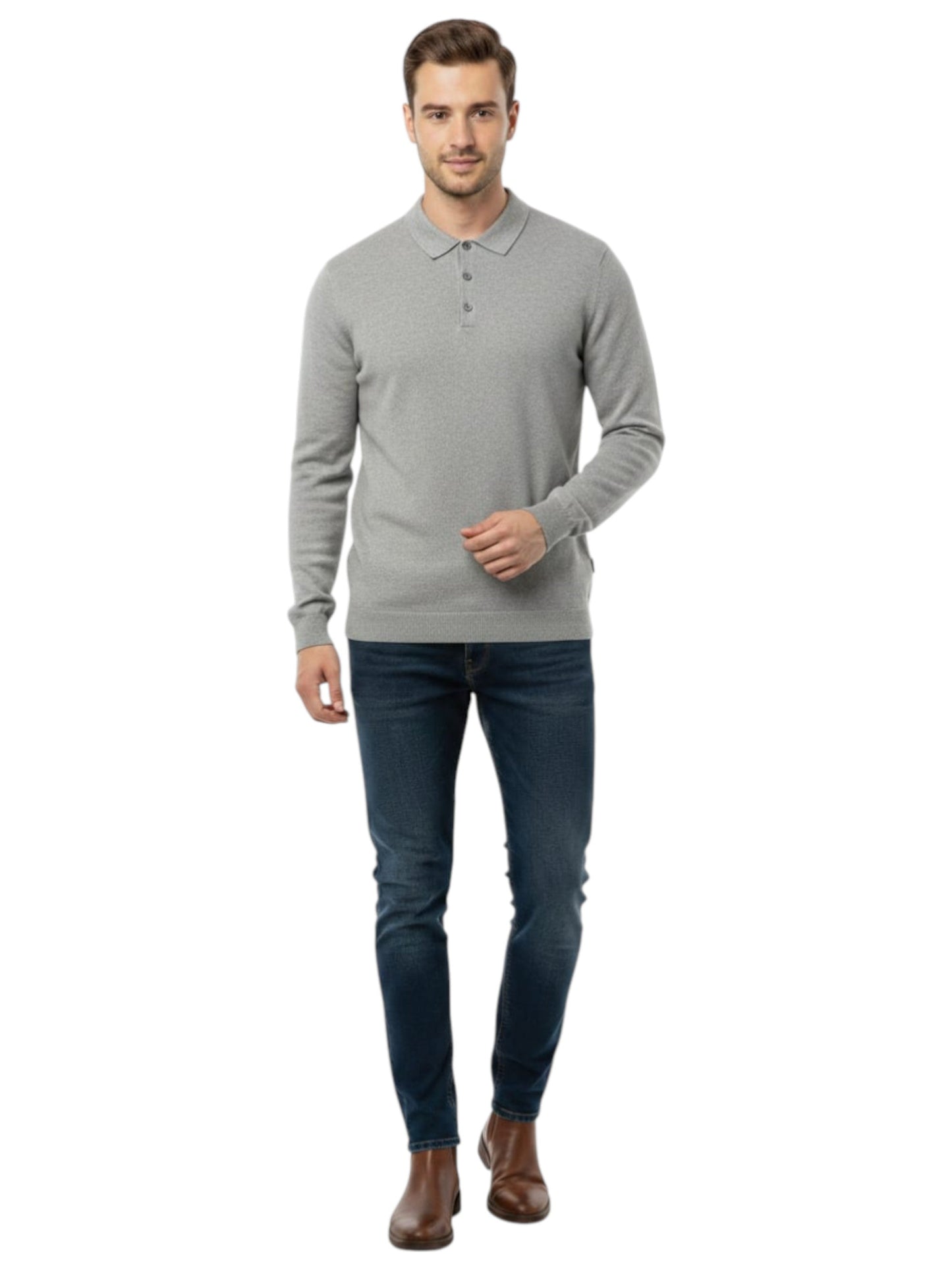 Men's Plain Solid Top,Grey