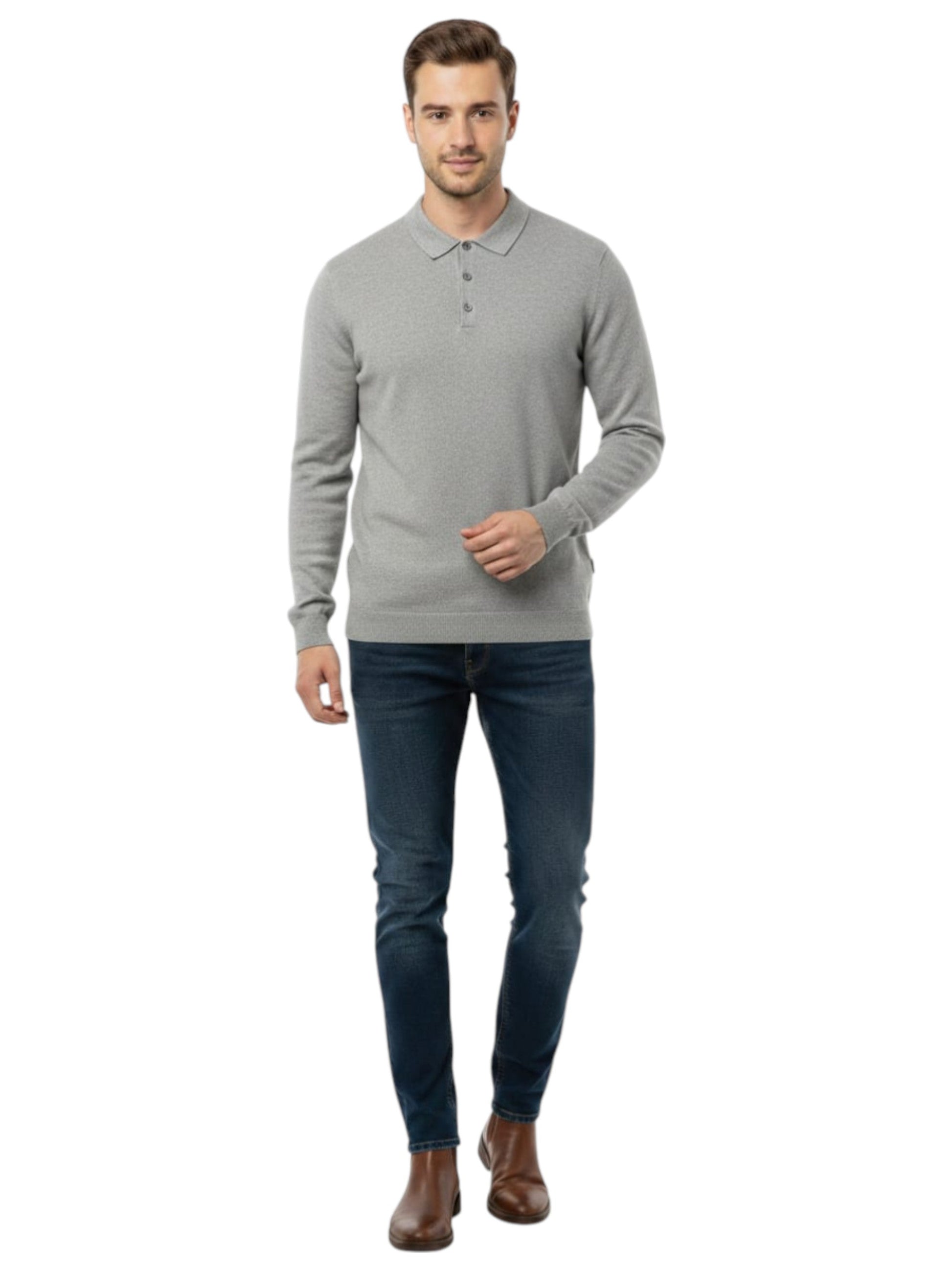 Men's Plain Solid Top,Grey