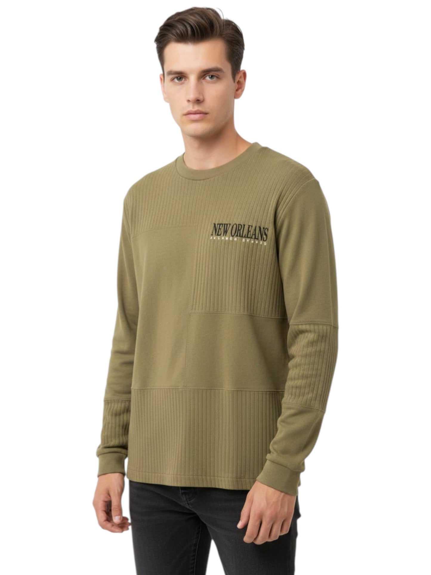 Men's Printed Top,Olive
