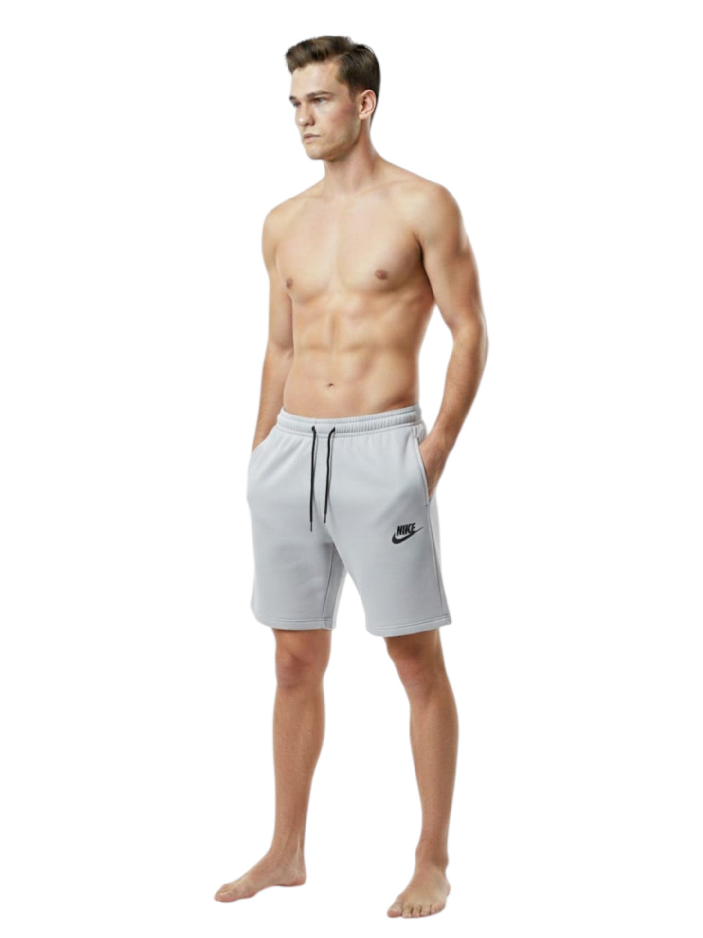 Men's Brand Logo Printed Short,Light Blue