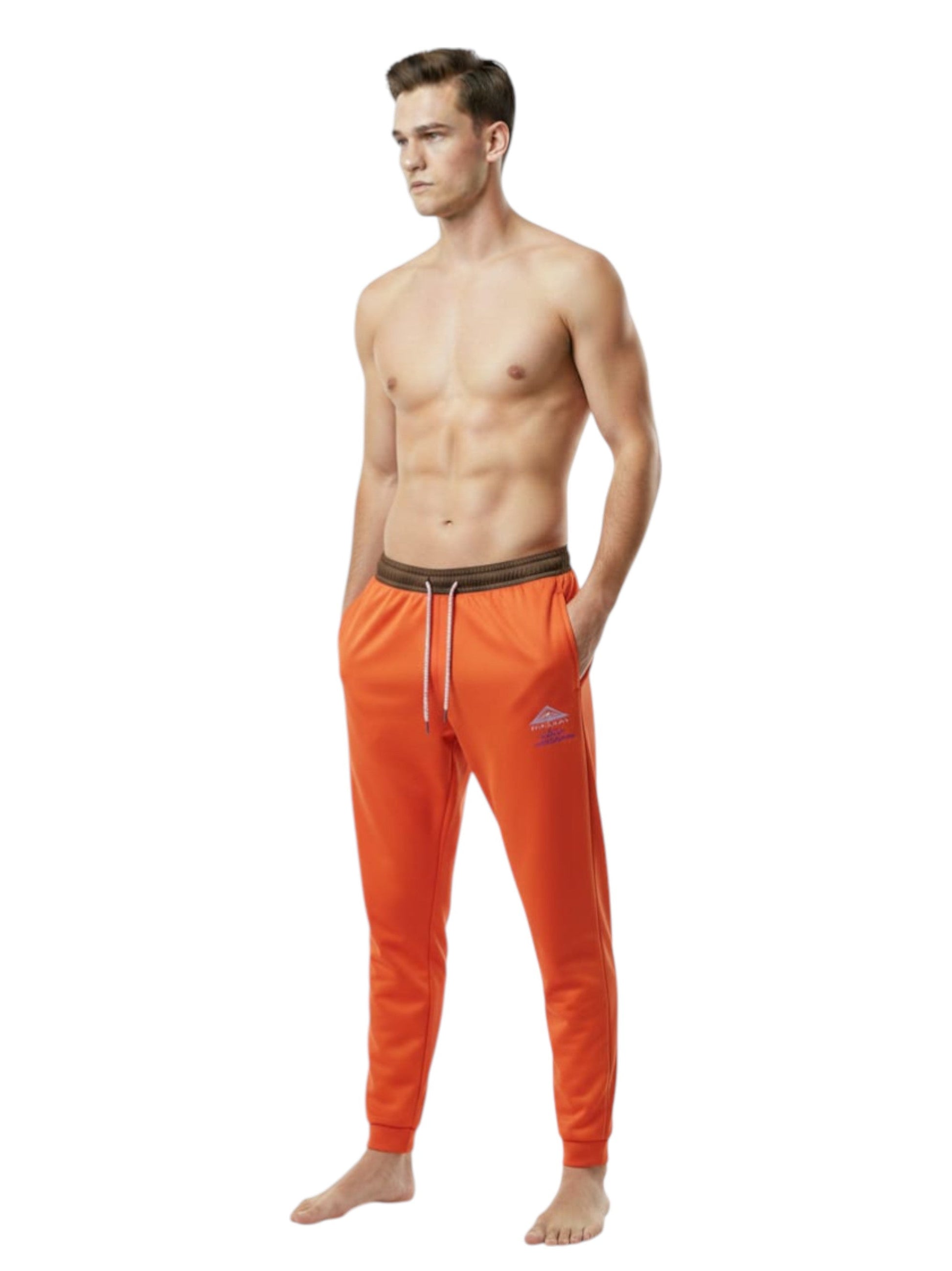 Men's Plain Solid Pant,Orange