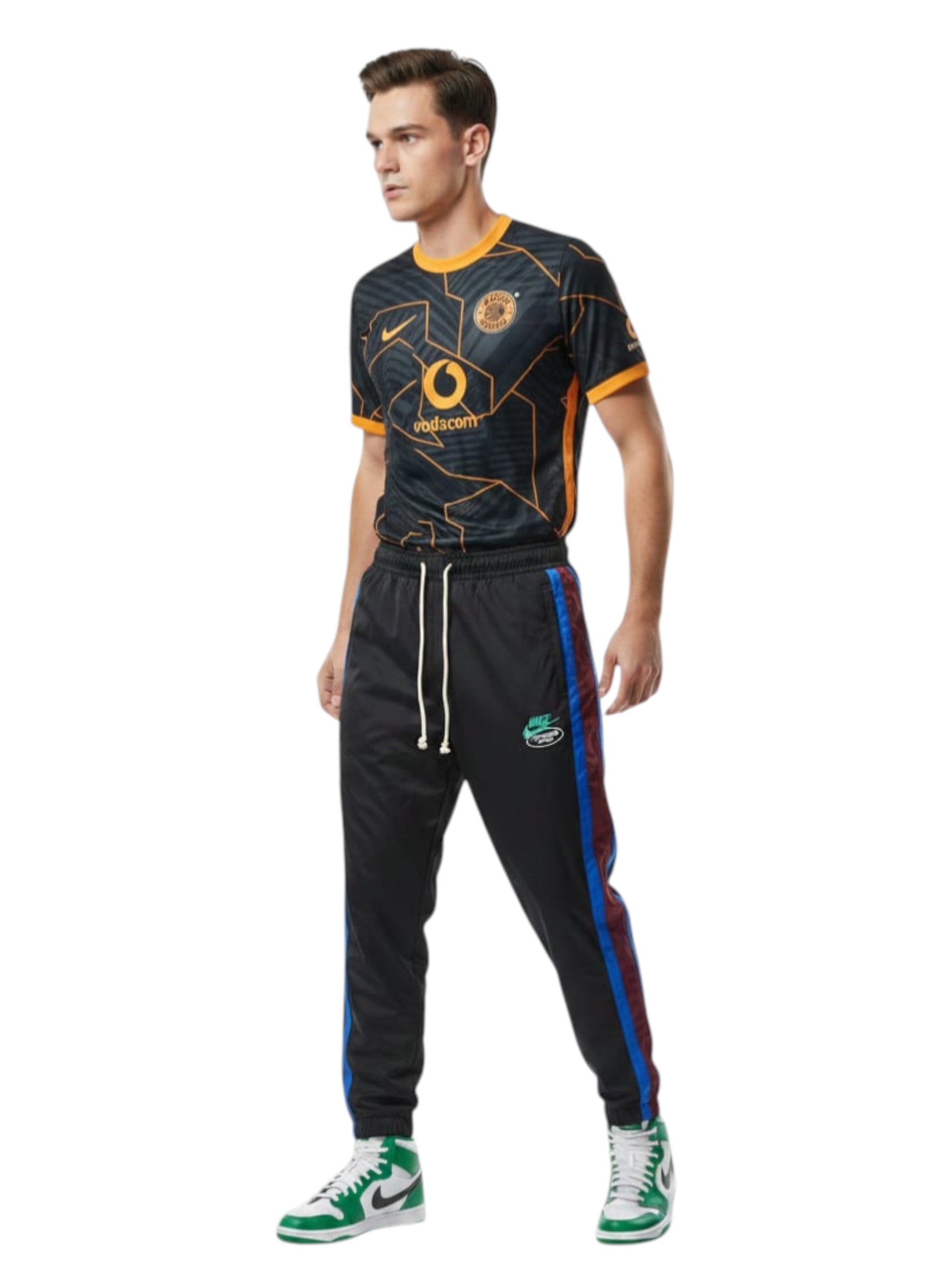 Men's Printed Sport Top,Dark Grey/Mustard