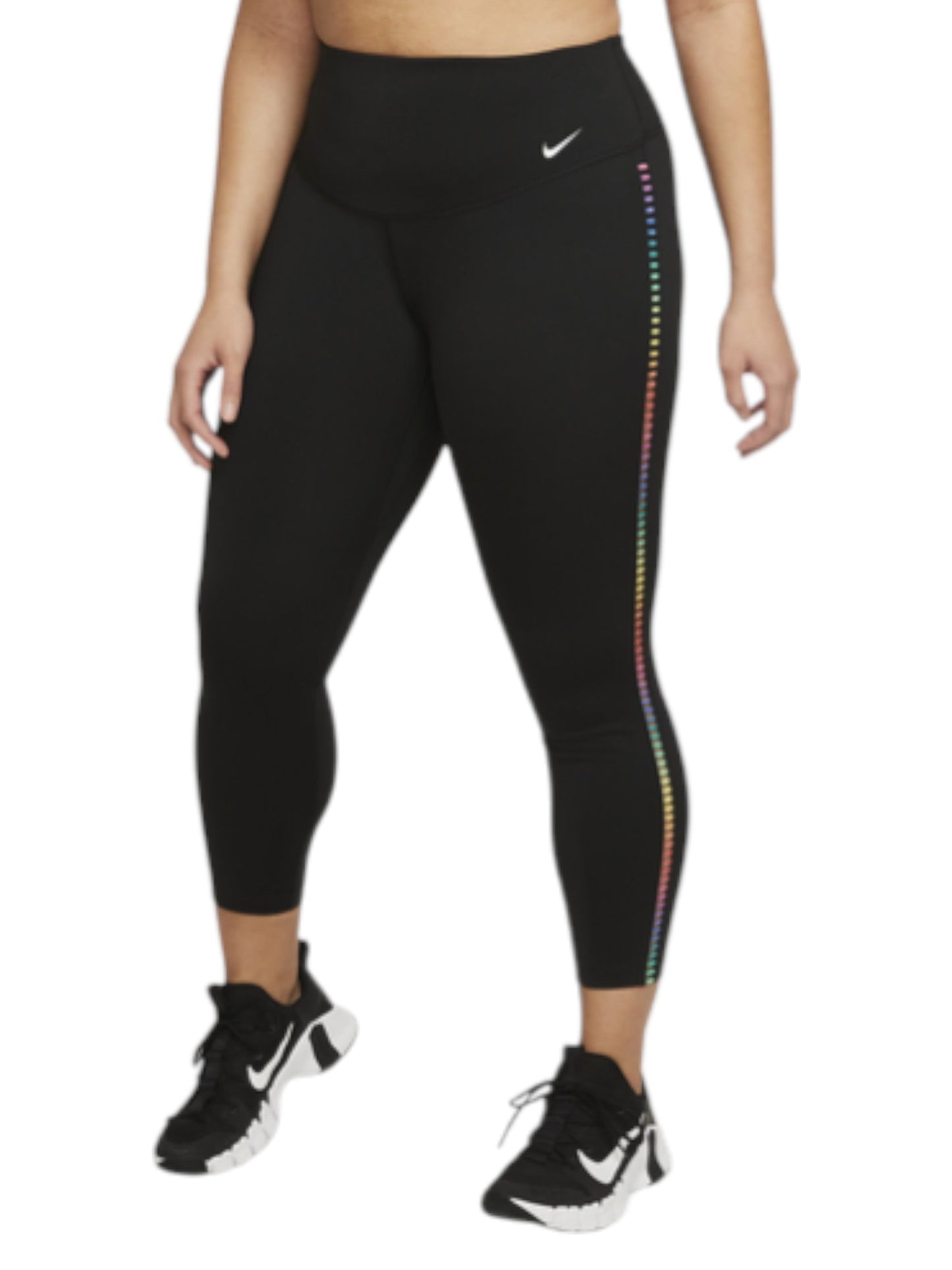Women's Colorblocked On The Side Of the Legs Legging,Black
