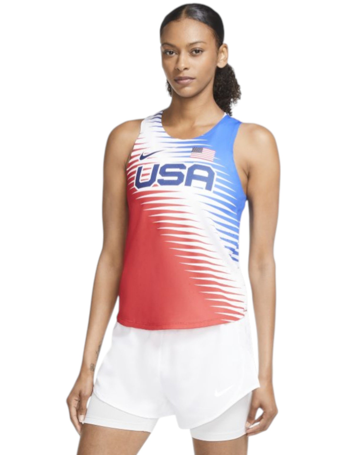 Women's Colorblocked Sport Top,Red/Blue