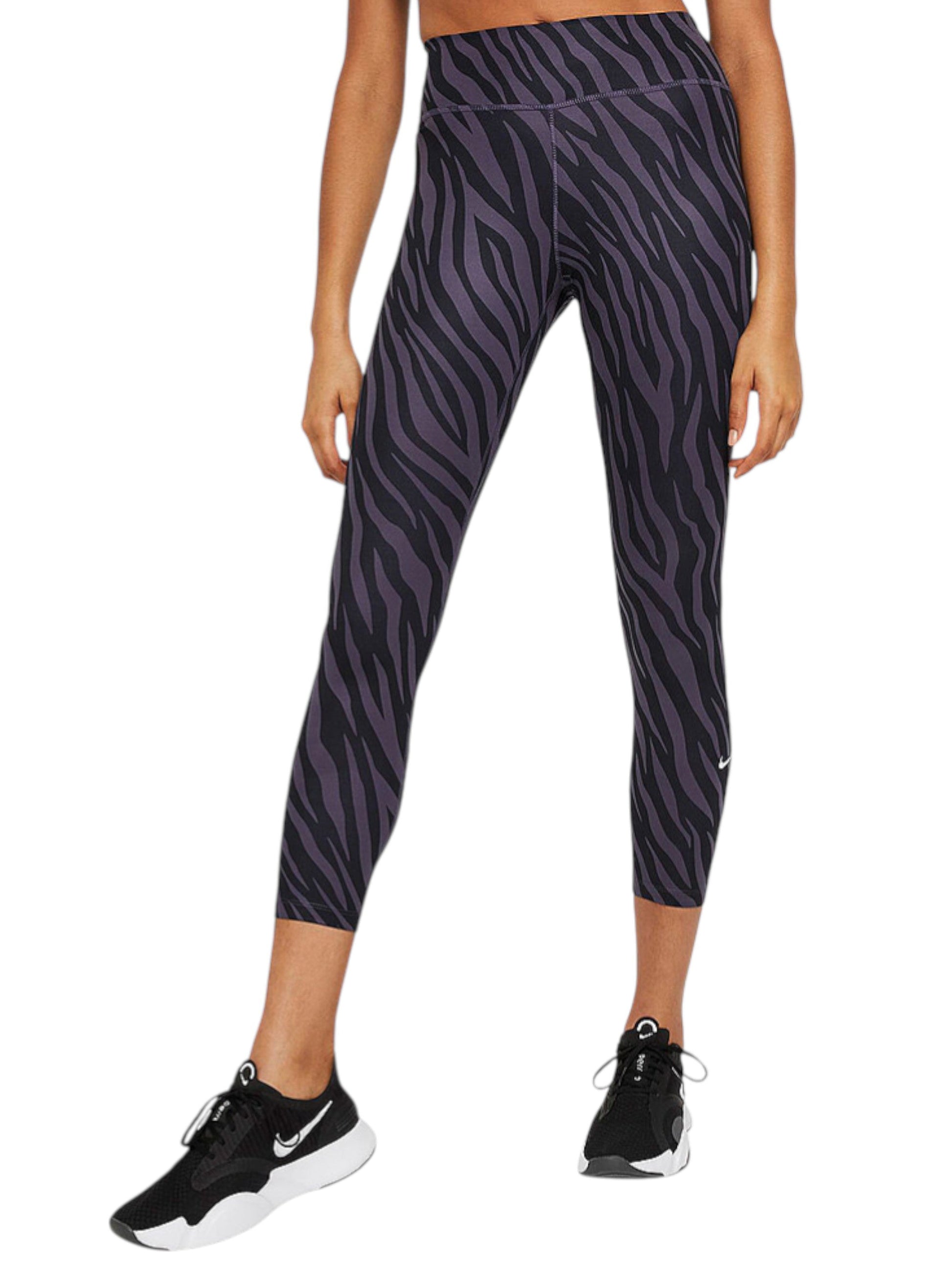 Women's Printed Legging,Black/Purple