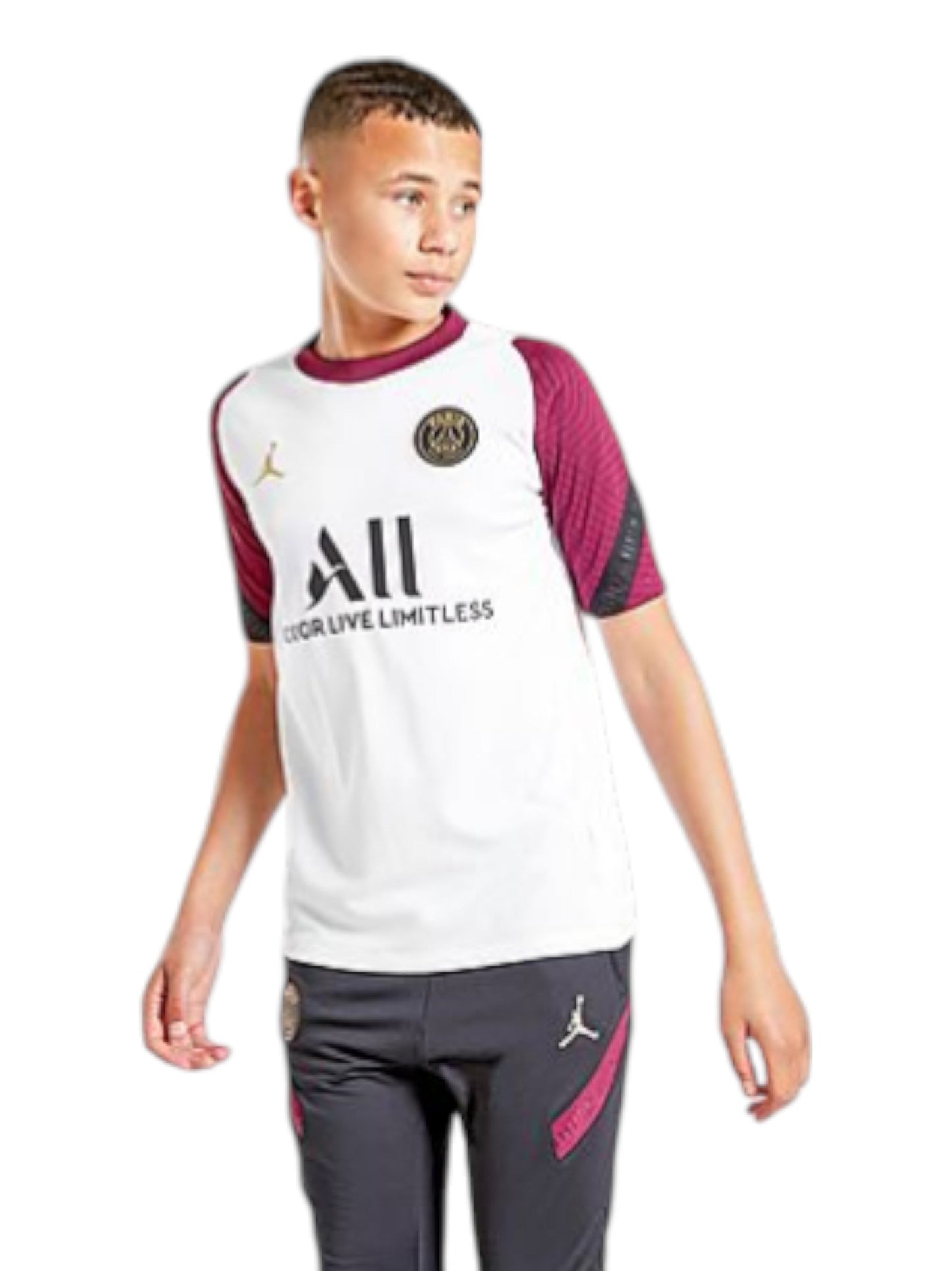 Kids Boy's Printed sport Top,White/Dark Purple