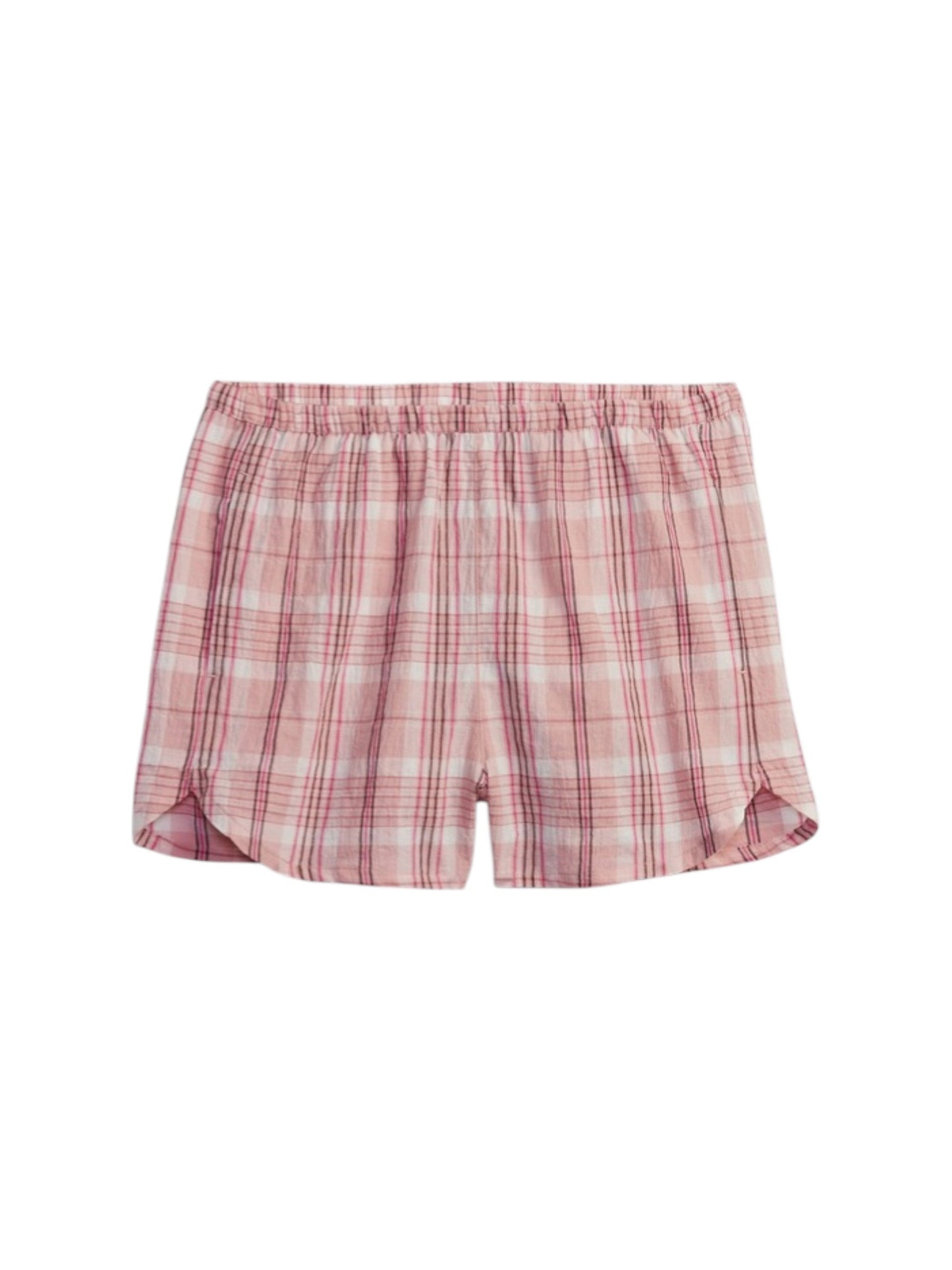 Women's Plaid Sleepwear Short,Pink