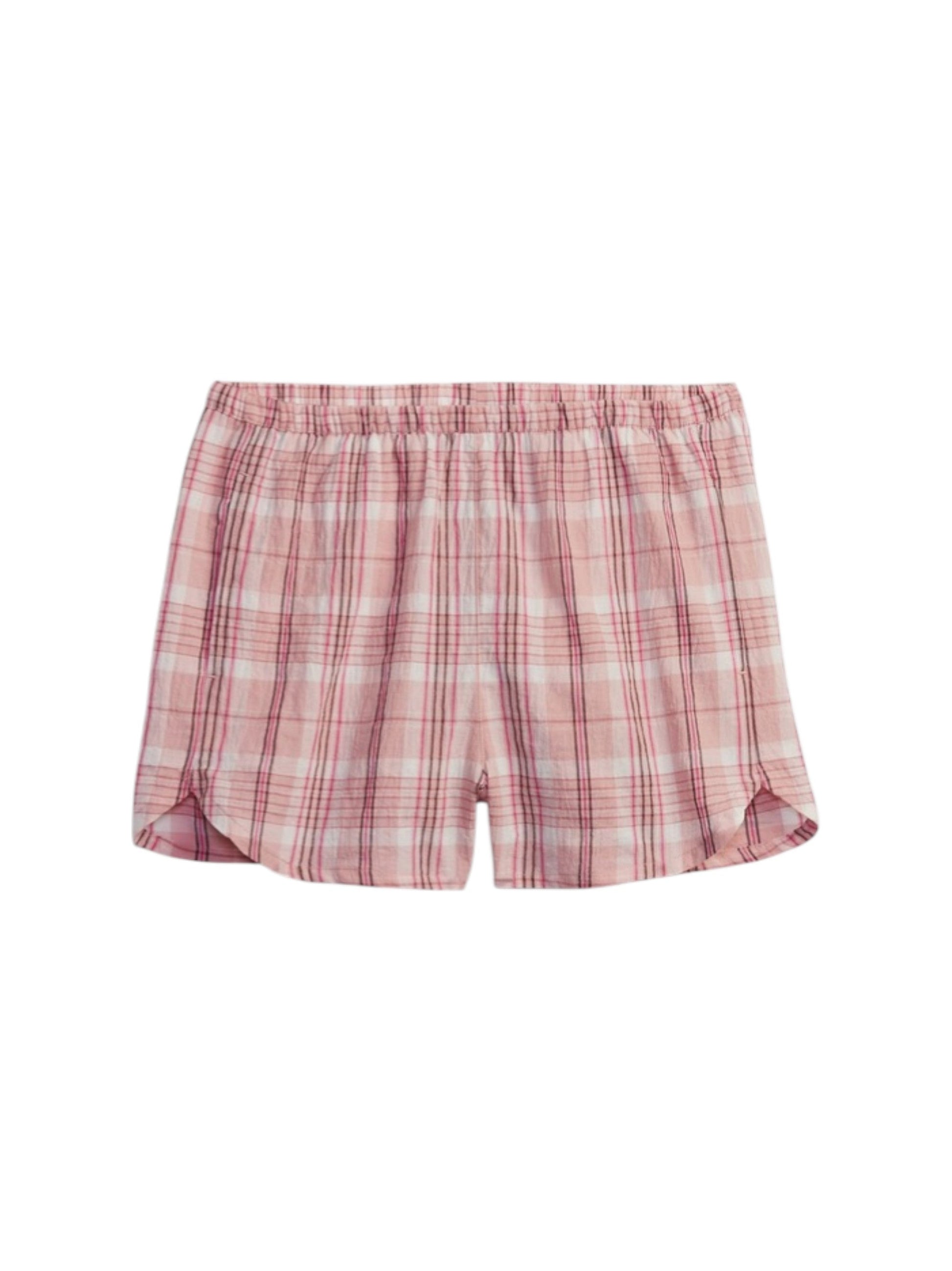 Women's Plaid Sleepwear Short,Pink
