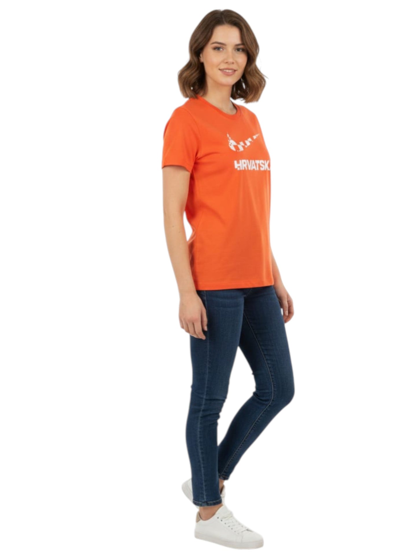 Women's Printed Sport Top,Orange