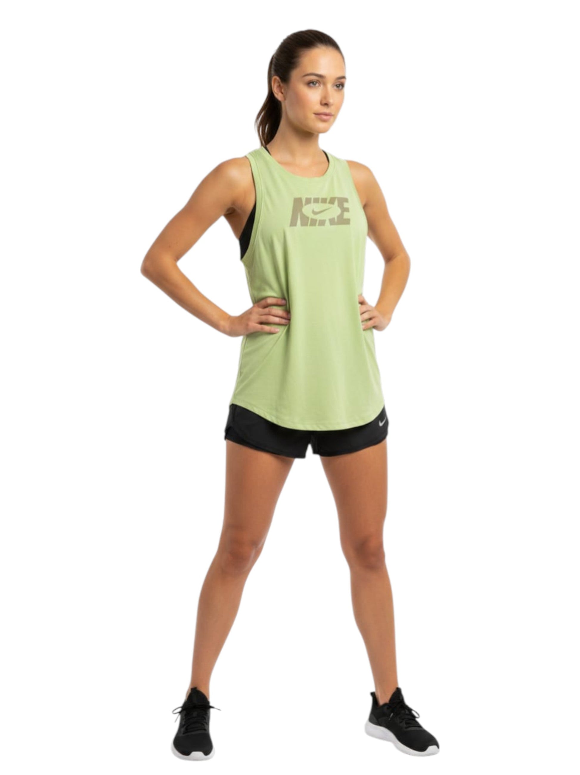 Women's Brand Logo Printed Sport Top,Olive