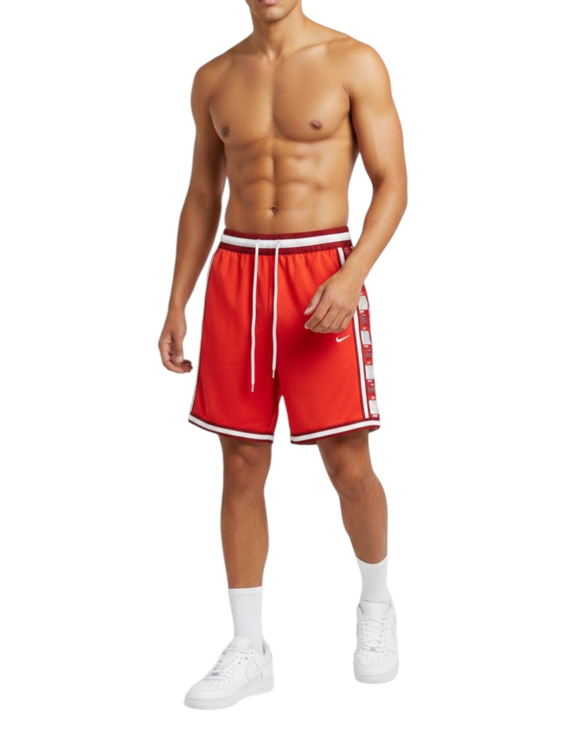 Men's Brand Logo Ptinted Short,Red
