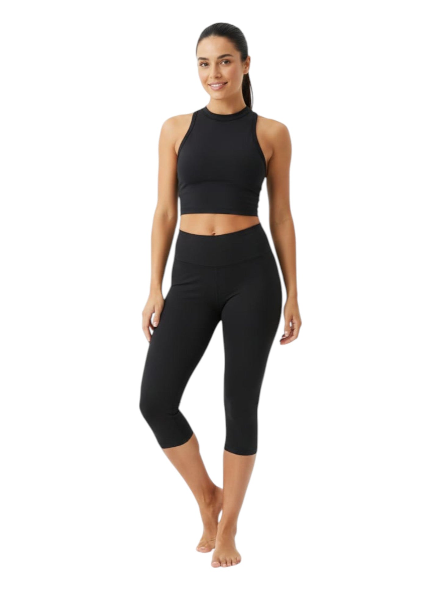 Women's Plain Solid Legging,Black