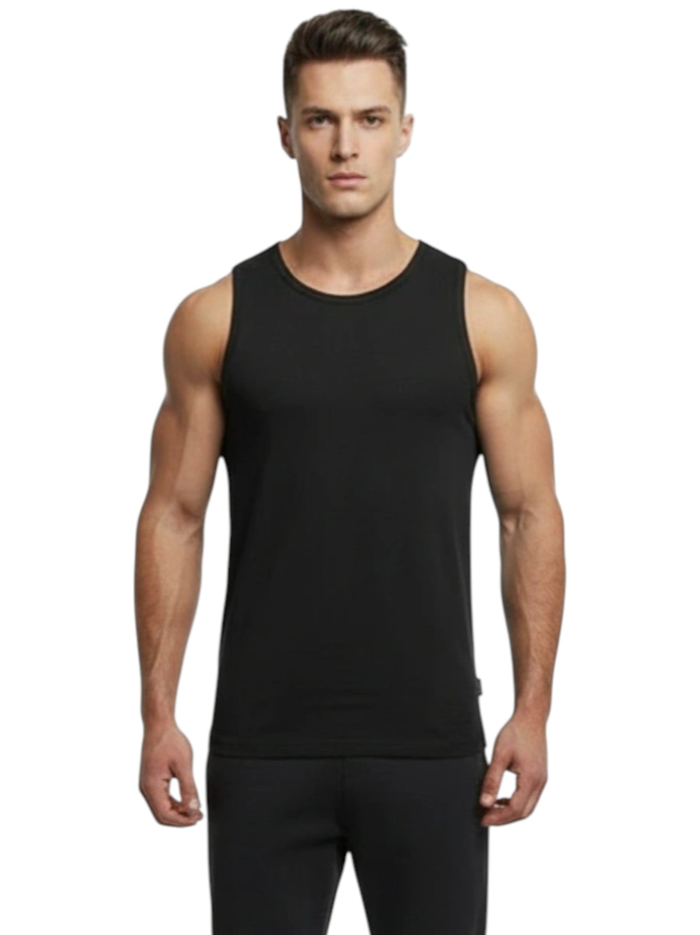 Men's Plain Tank Top,Black