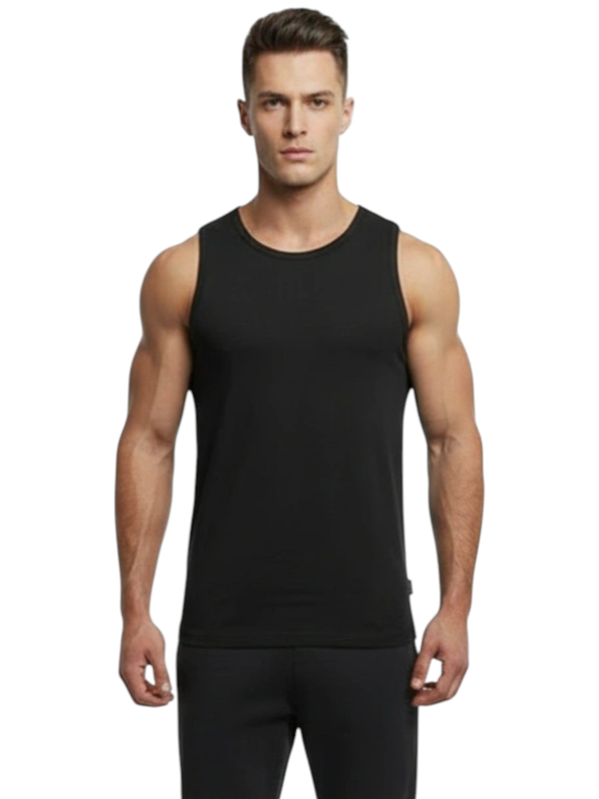 Men's Plain Tank Top,Black
