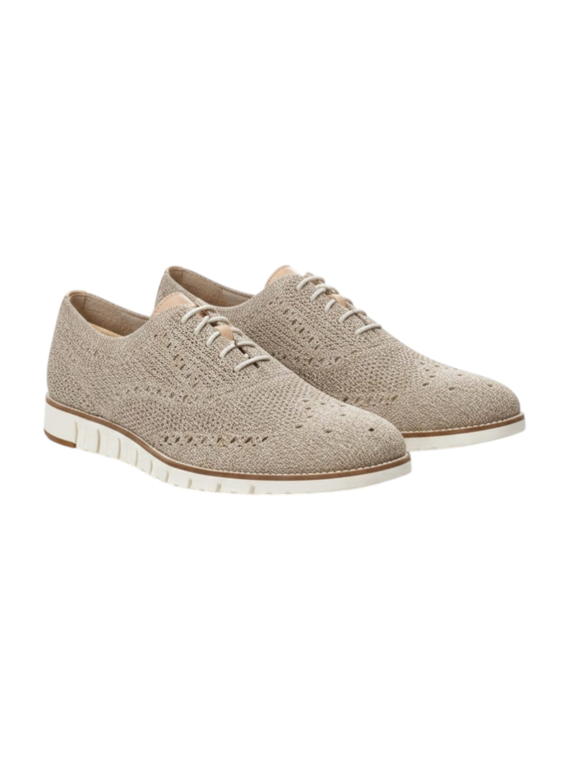 Men's Textured Classic Shoes,Beige