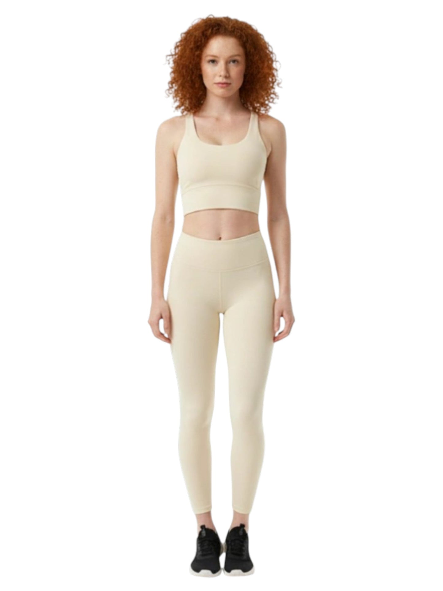 Women's Plain Sport Bra,Cream Yellow
