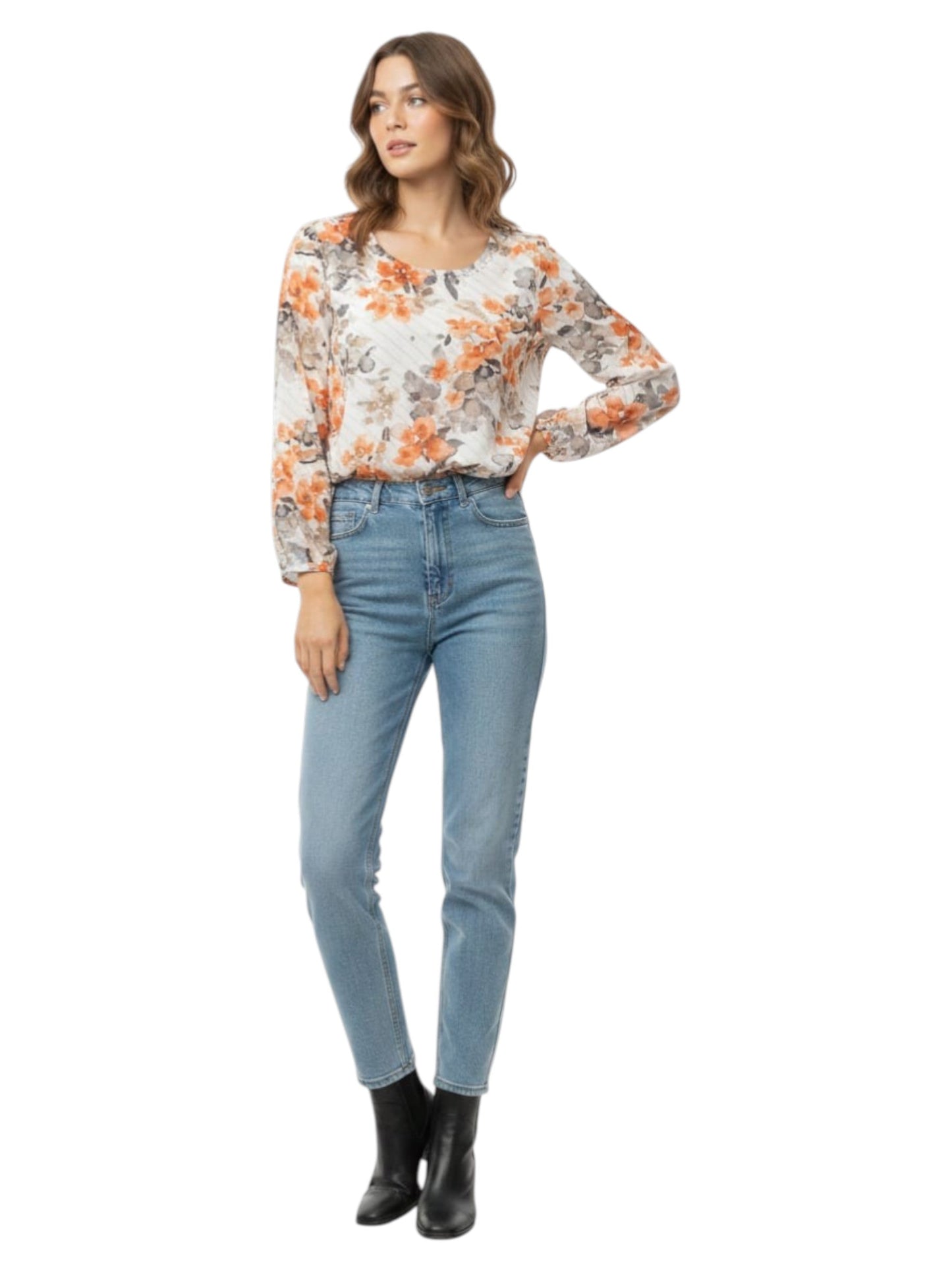 Women's Floral Printed Top,Multi