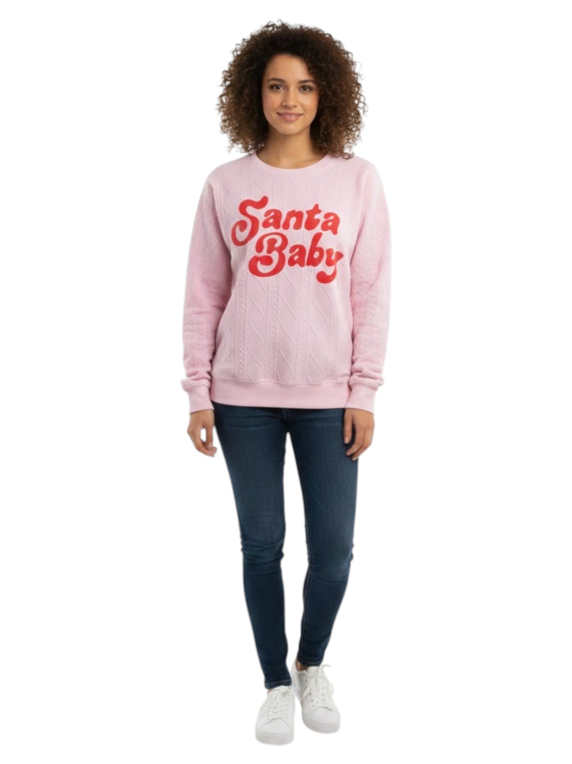 Women's Printed Sweaters,Pink
