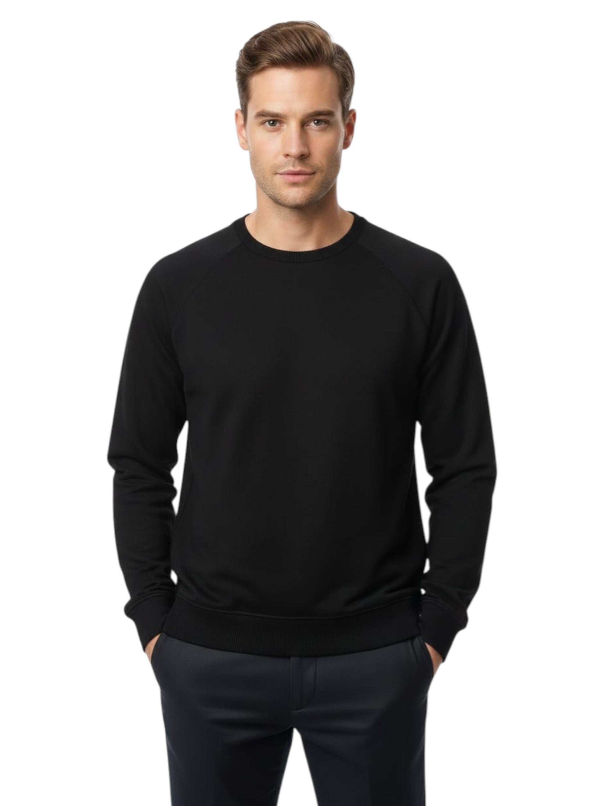 Men's Plain Solid Sweaters,Black