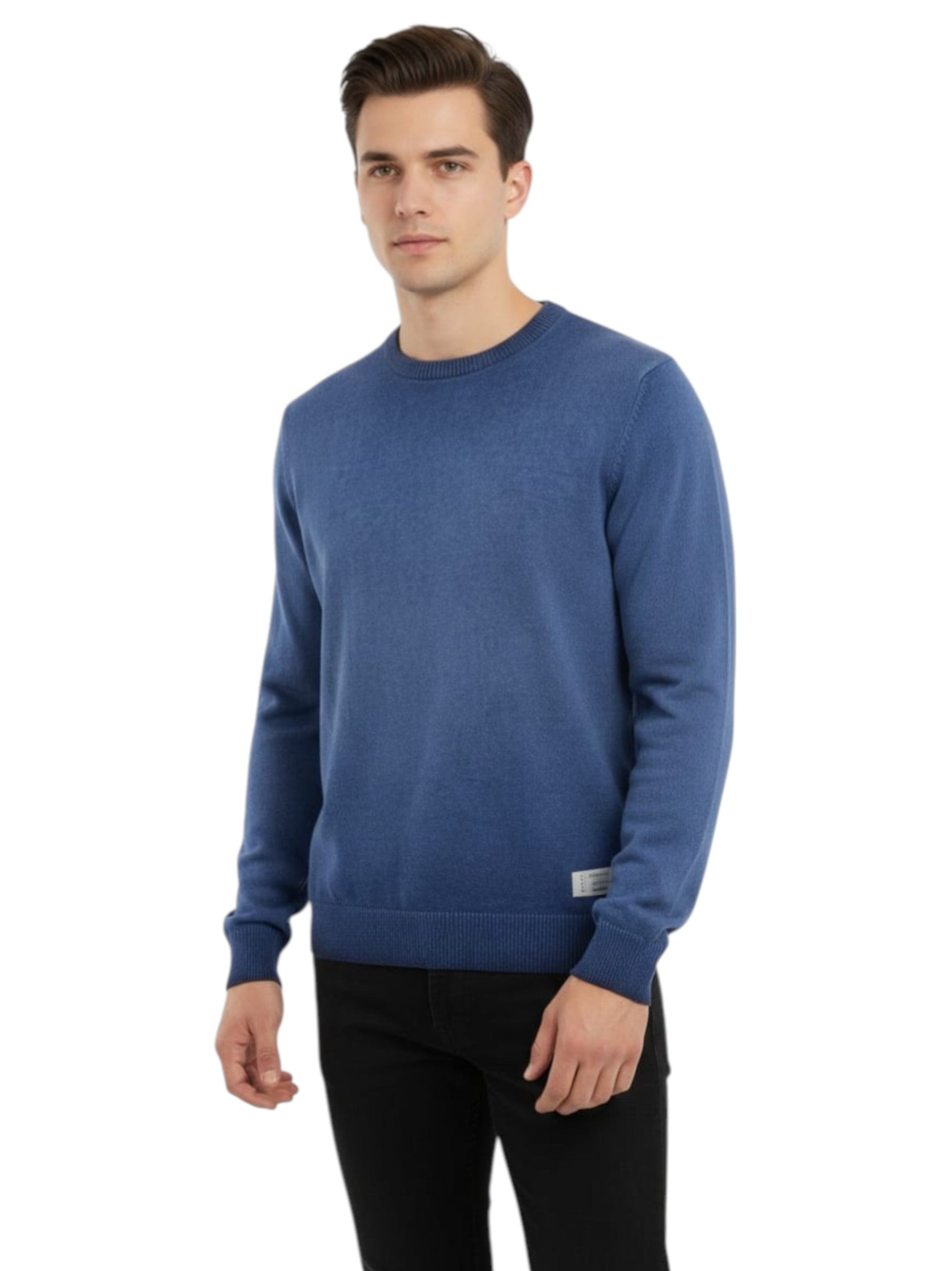 Men's Plain Solid Sweaters,Navy