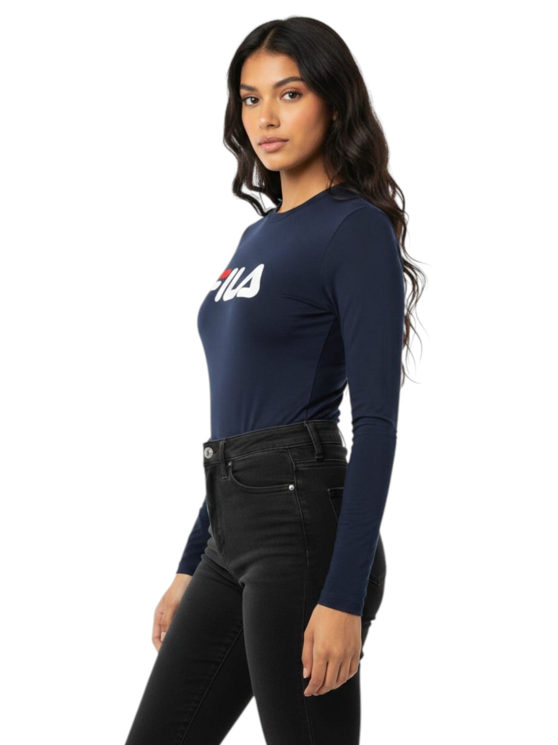 Women's Brand logo Printed Bodysuit,Navy