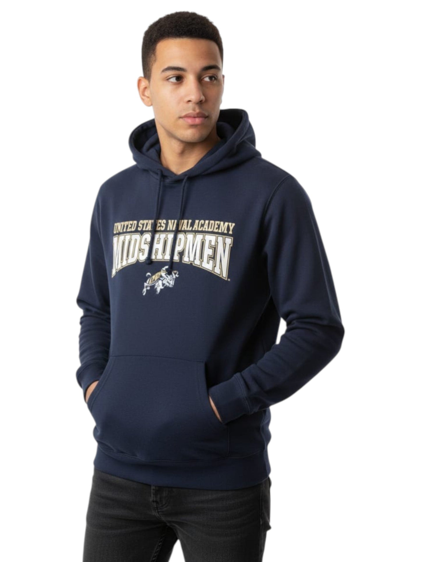 Men's Printed Hoodie,Navy