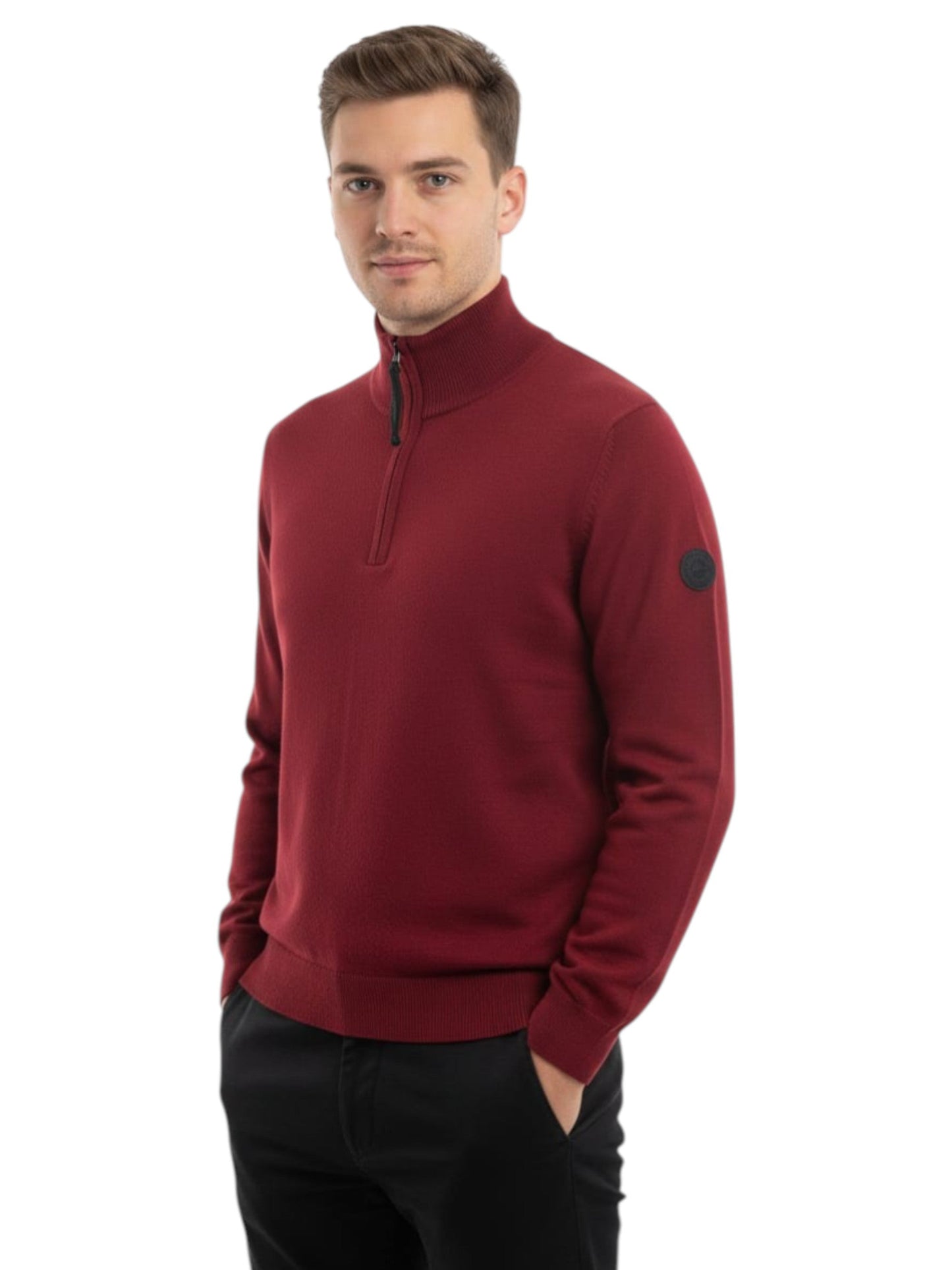 Men's Knitted Sweaters,Burgundy