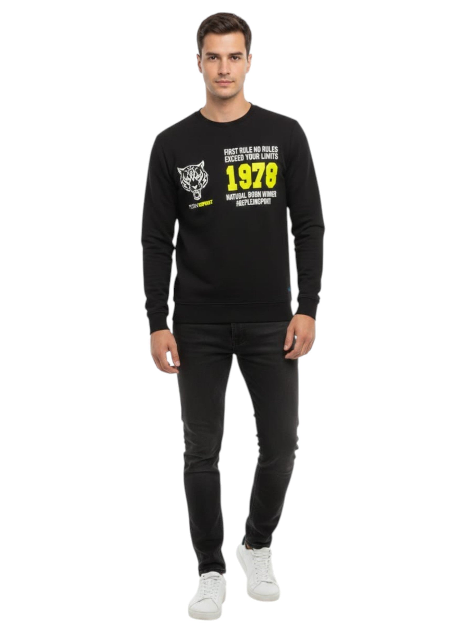 Men's Printed Sweaters,Black